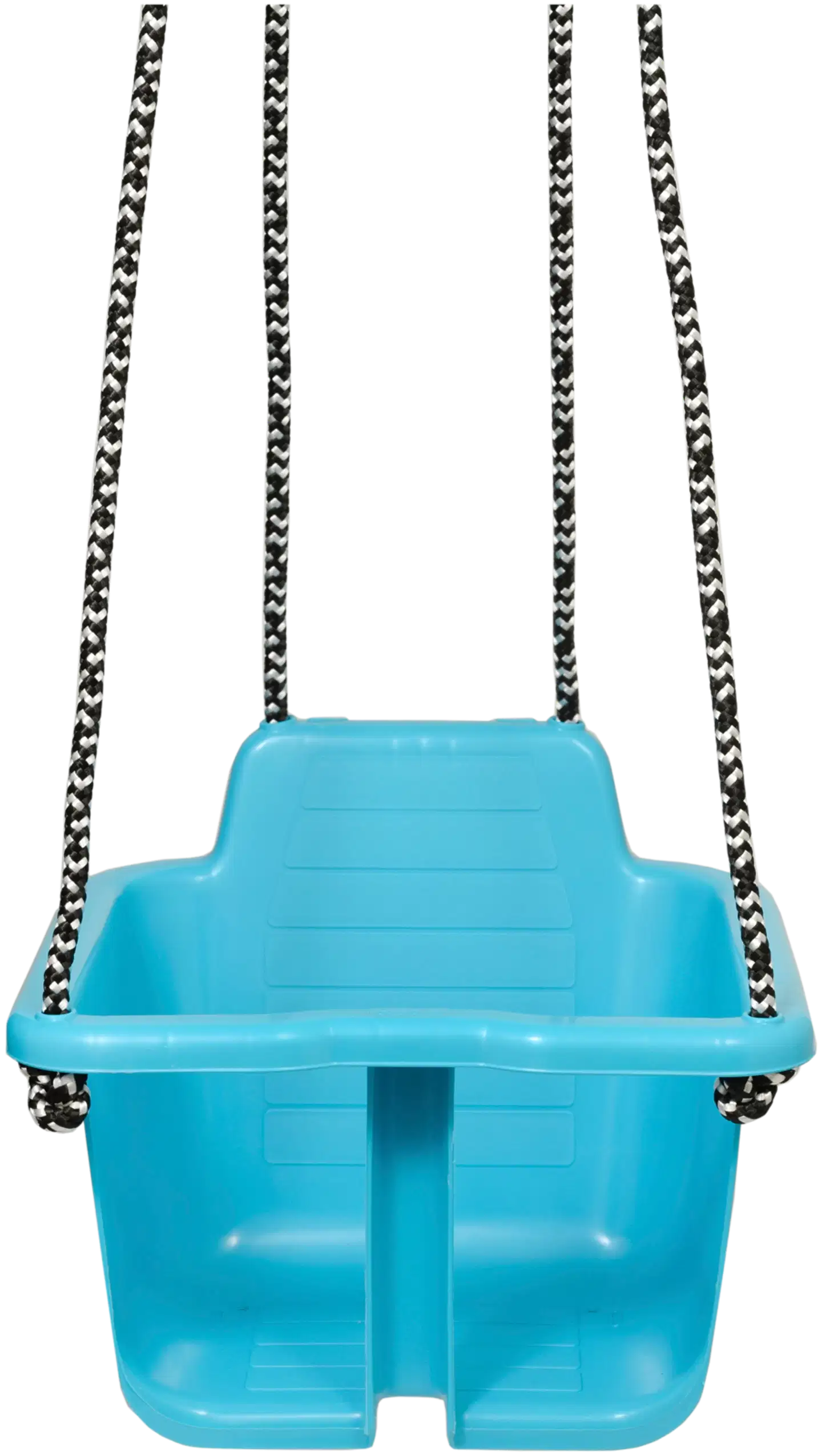 Plasto vauvakeinu, sisältää narut ja ripustusrenkaat, turkoosi, Kork. 26 cm, lev. 36 cm, max paino 30 kg