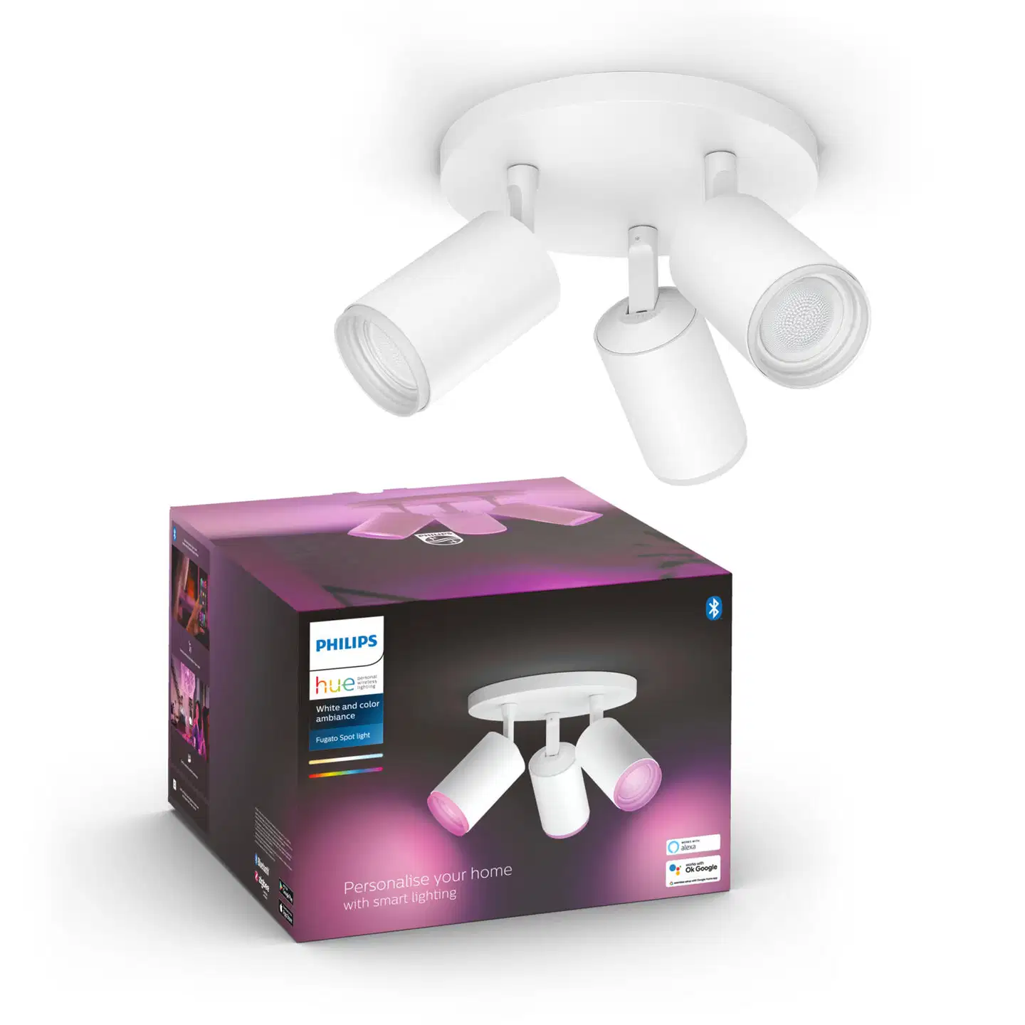 Philips Hue Fugato -kohdevalaisin 4.2W 2000-6500K 1200LM valkoinen - 3