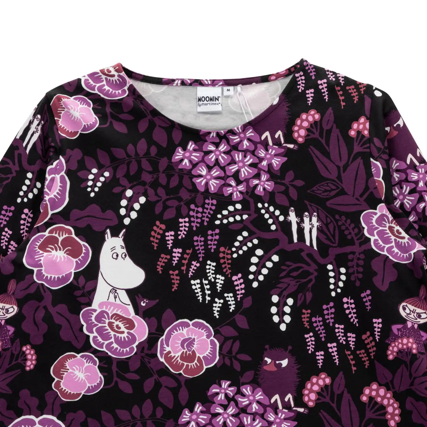 Muumi naisten tunika Sonja Floora2 592152 - MUSTA - 2