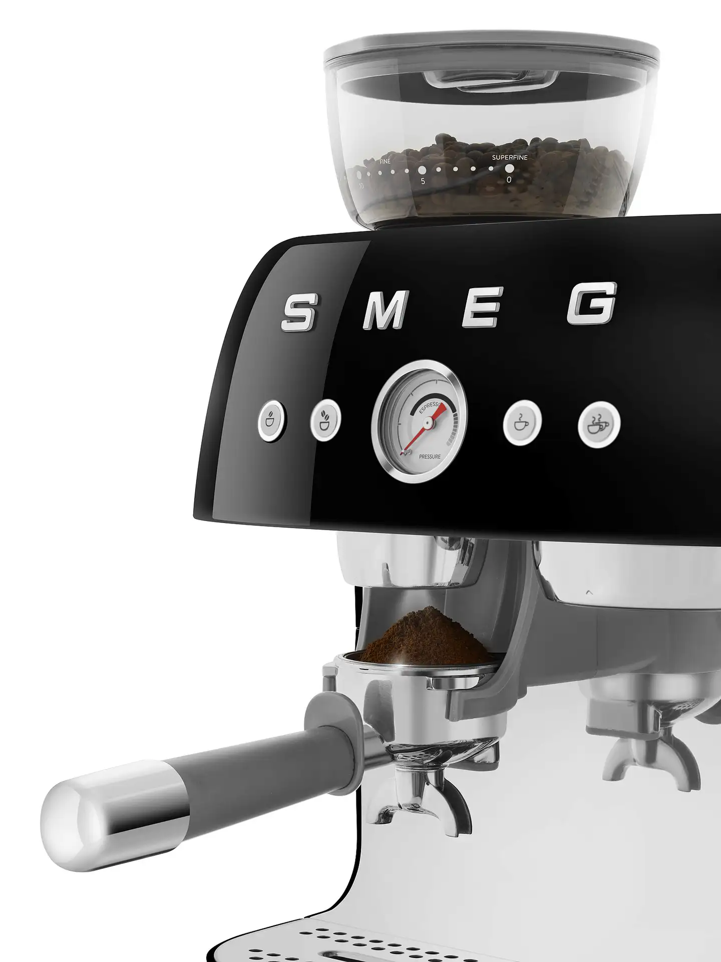 Smeg espressokeitin myllyllä musta EGF03BLEU - 11