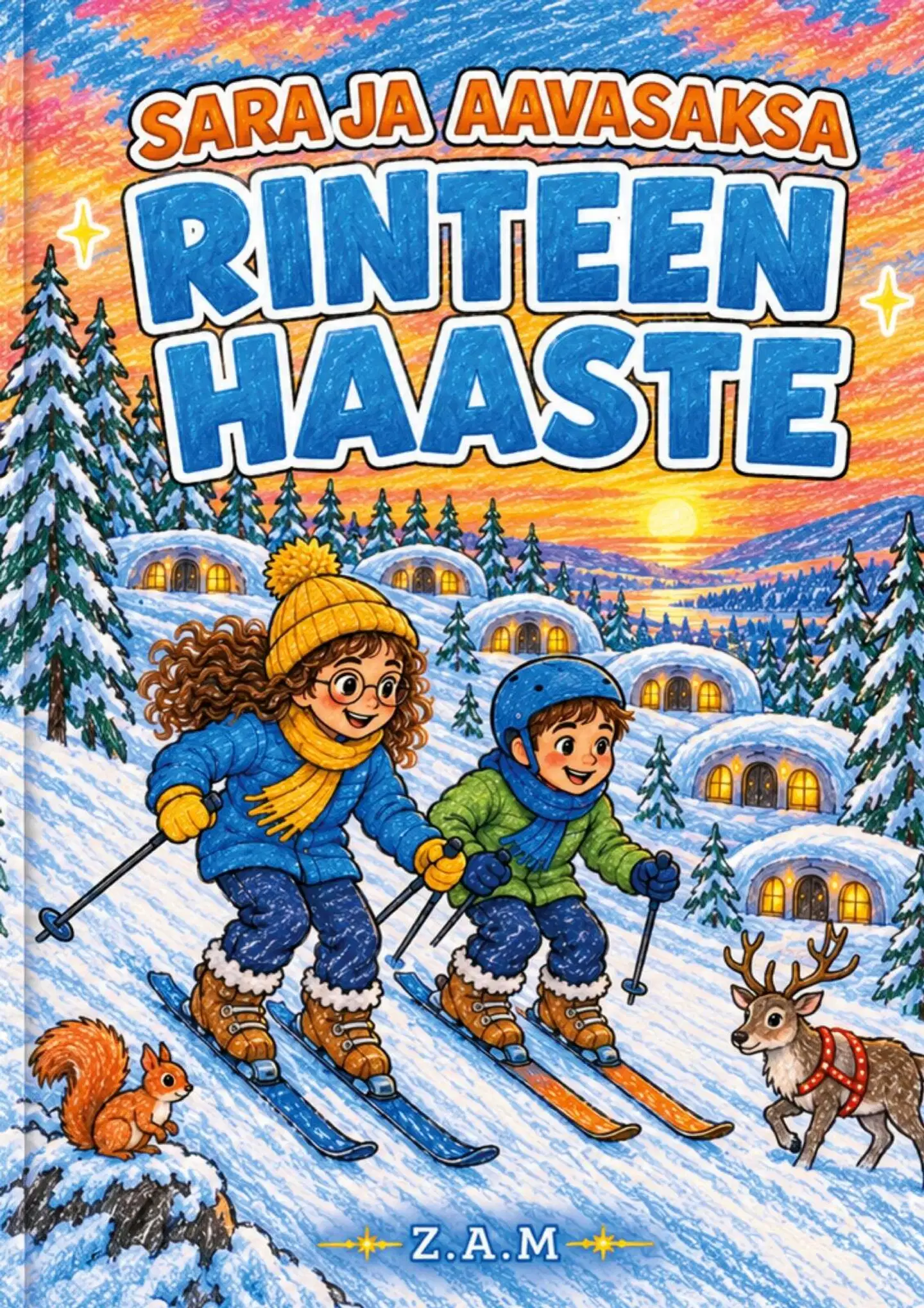 A.M, Sara ja Aavasaksa rinteen haaste - Satu- ja värityskirja lapsille