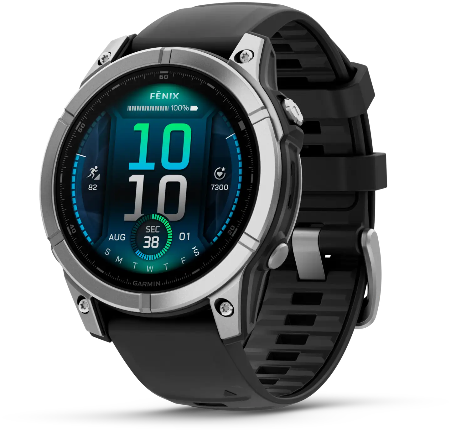 Garmin urheilukello Fenix E AMOLED 47 mm ruostumaton teräs/musta - 1