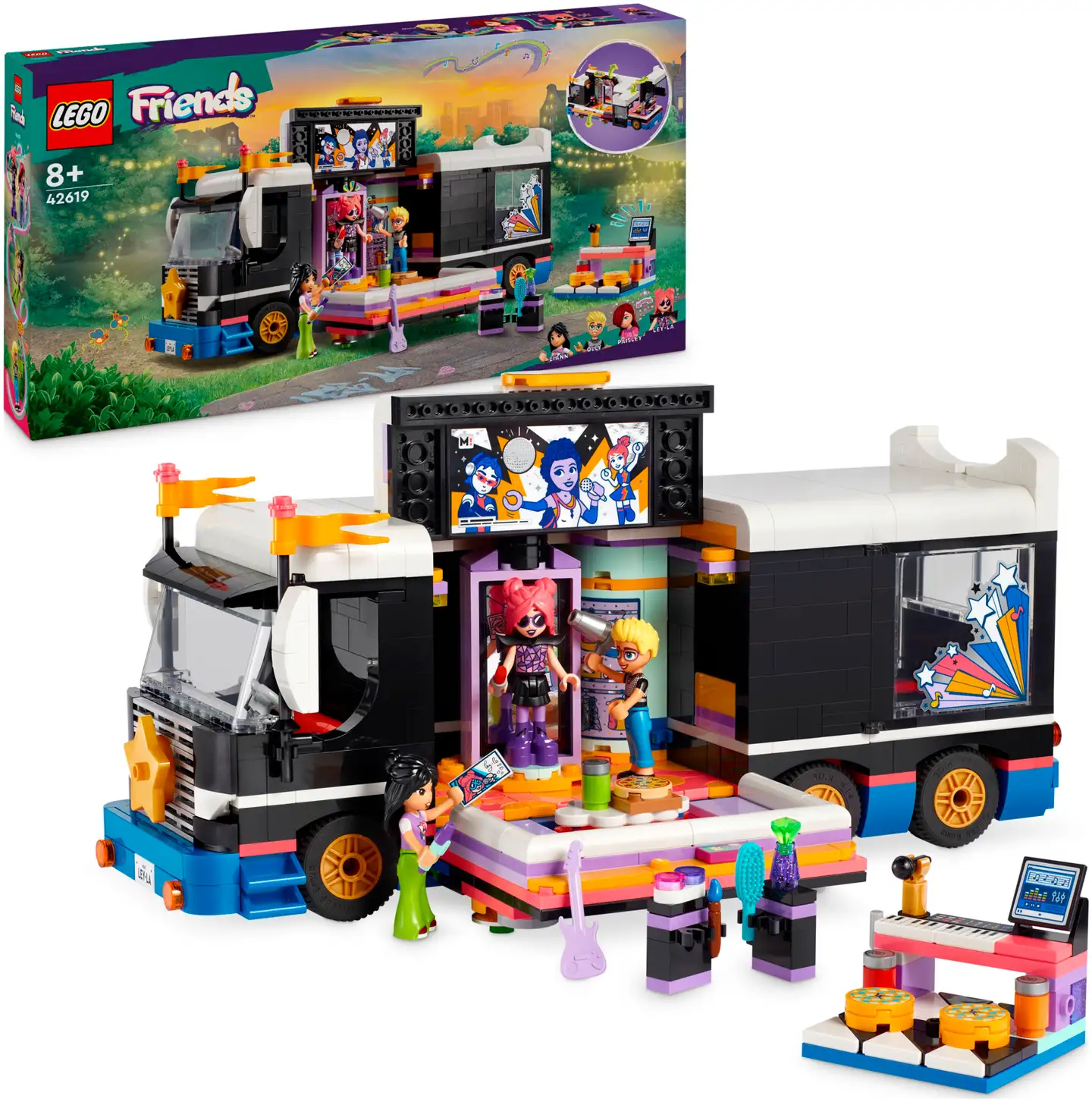 LEGO Friends 42619 Poptähtien kiertuebussi - 1