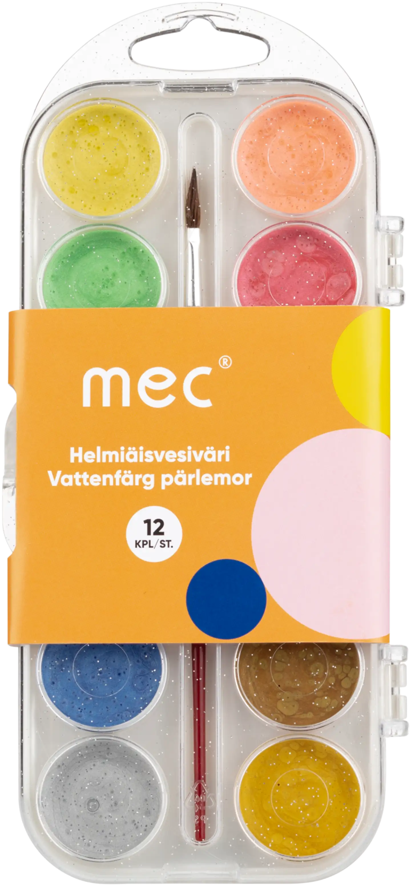 Mec helmiäisvesivärit 12kpl