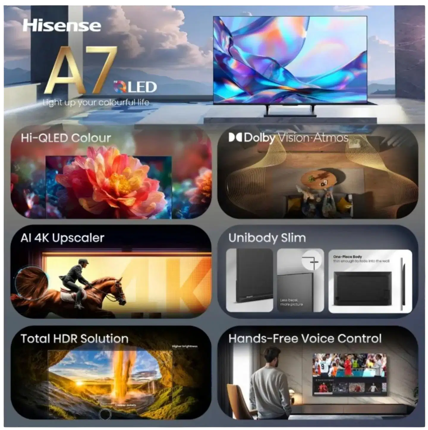 Hisense 55" 4K QLED Smart TV 55A7S - 3