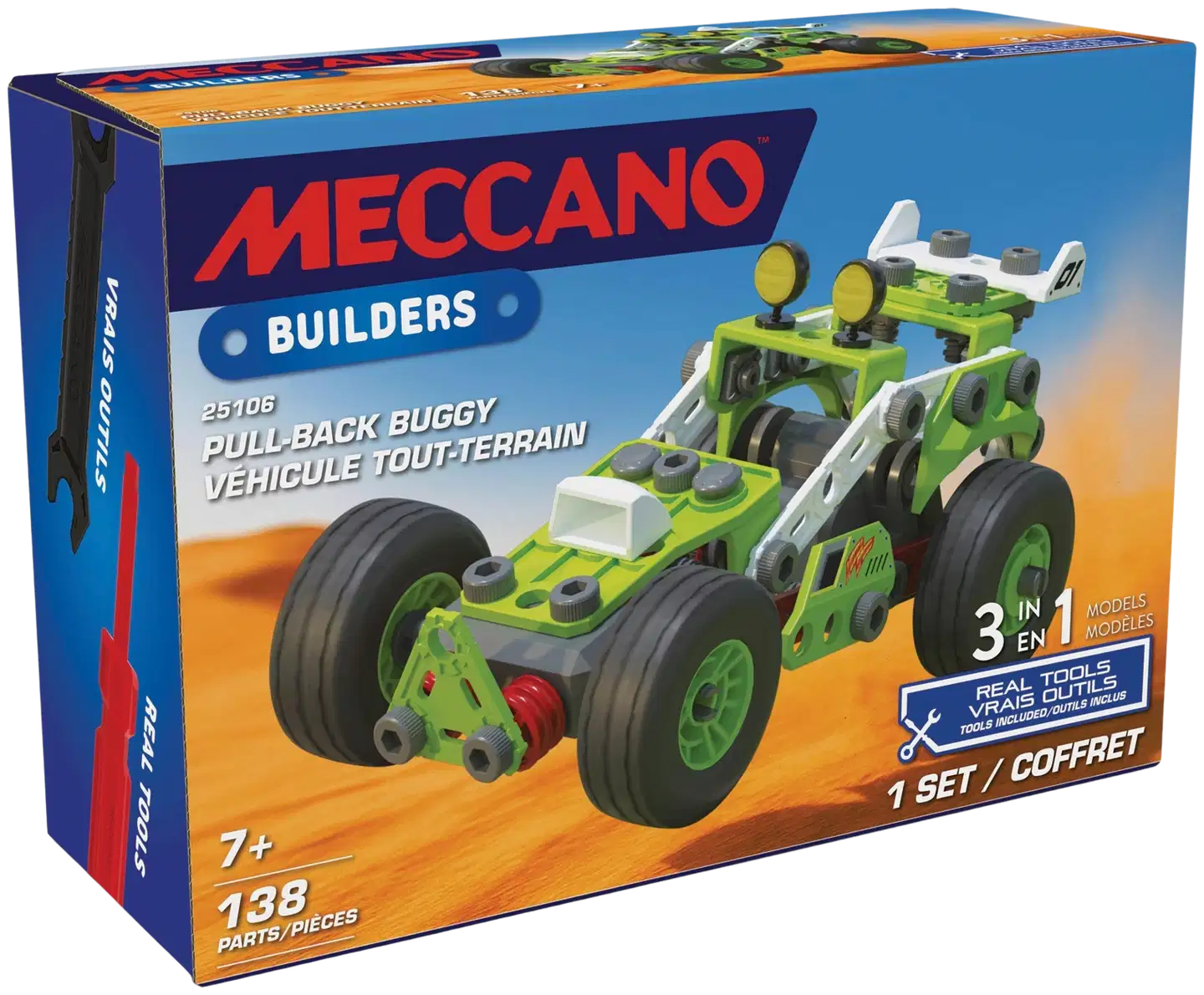 Meccano Junior Pull Back Buggy -rakennussarja - 2