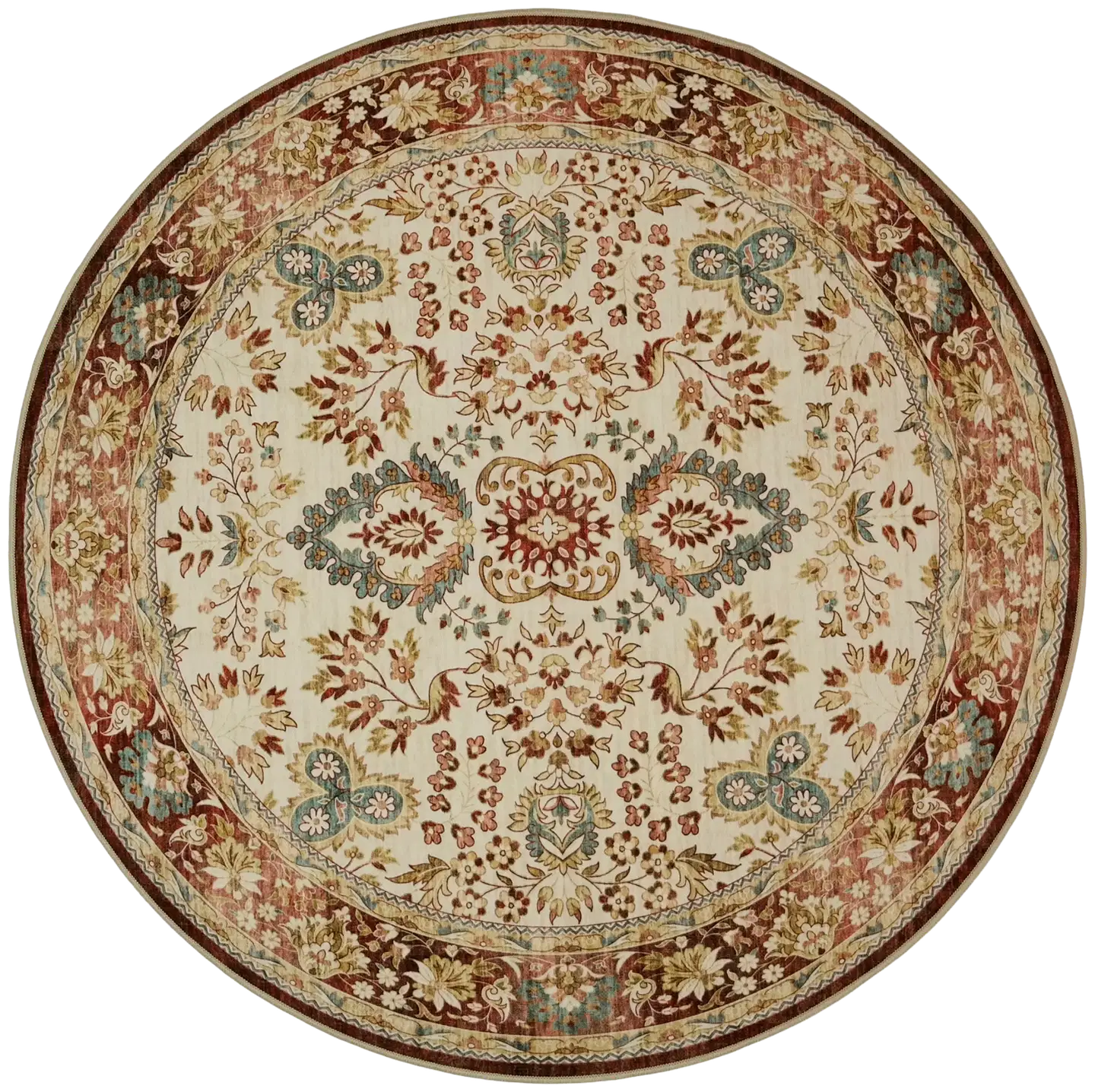 Jysmä matto Rustic Ø 100 punainen - 1