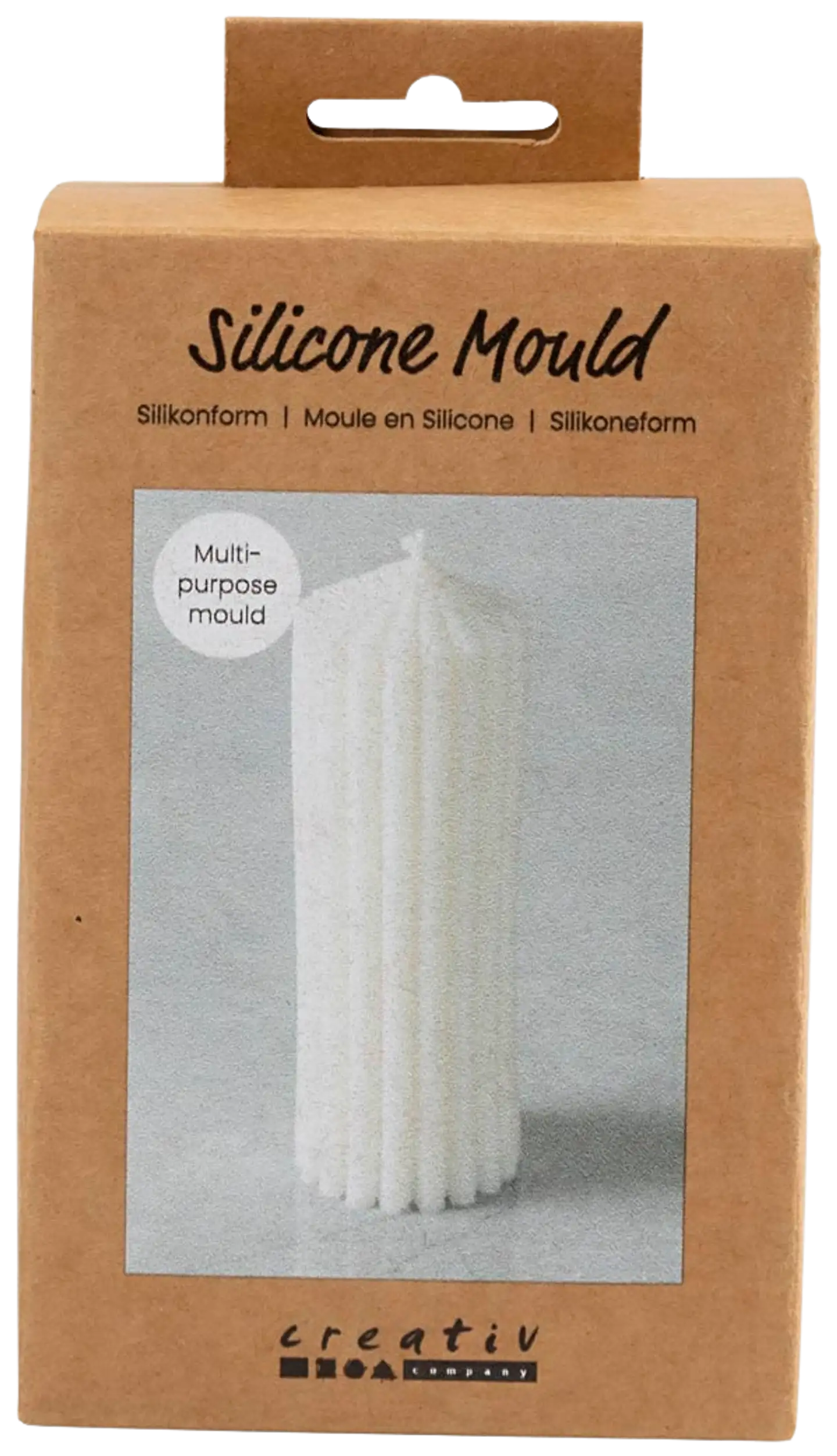 Silikonimuotti, Sylinteri urilla, Kork. 12 cm, halk. 4 cm, 1kpl/ 1 pkt - 1