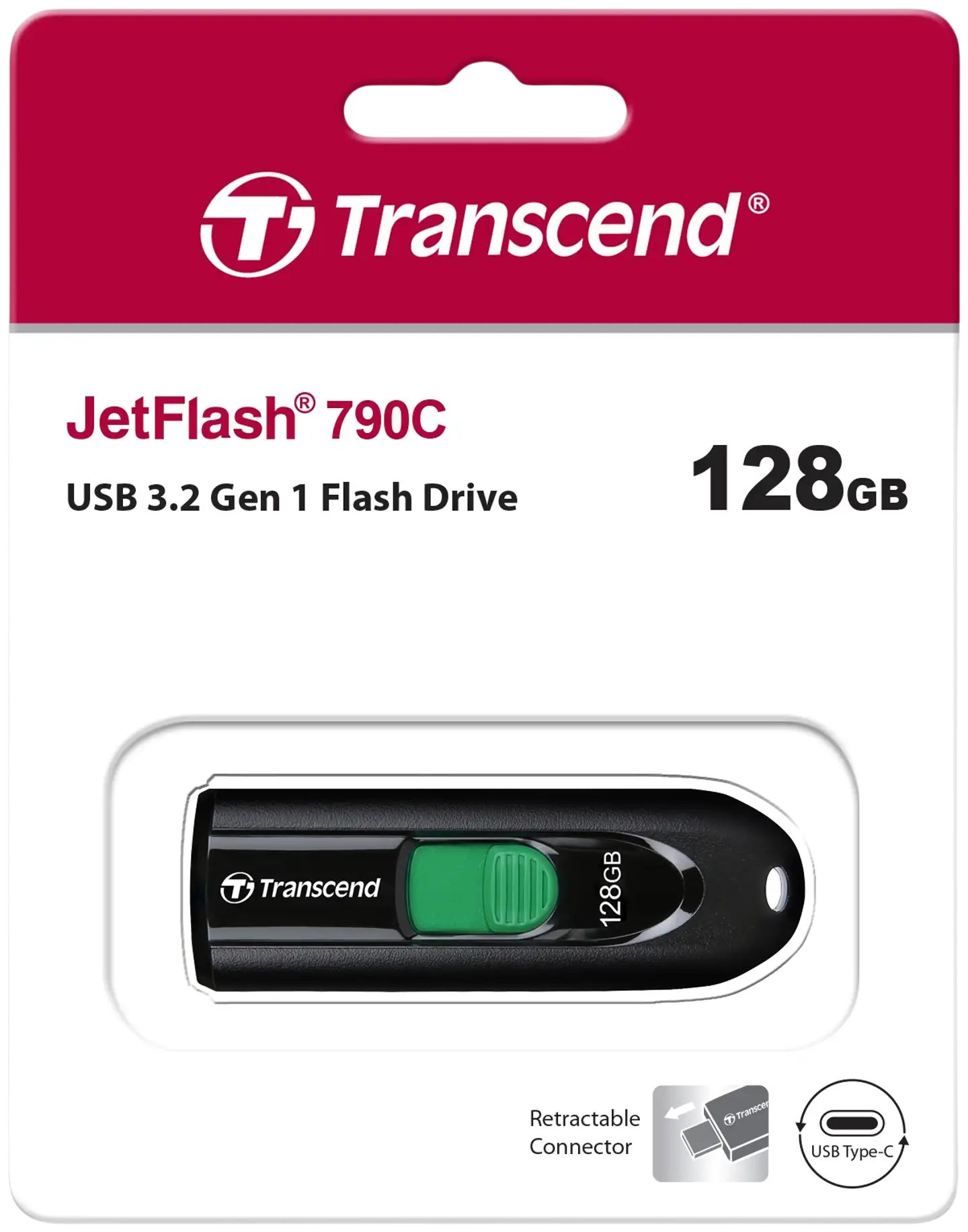 Transcend USB-muistitikku 128GB 790C Type-C - 3