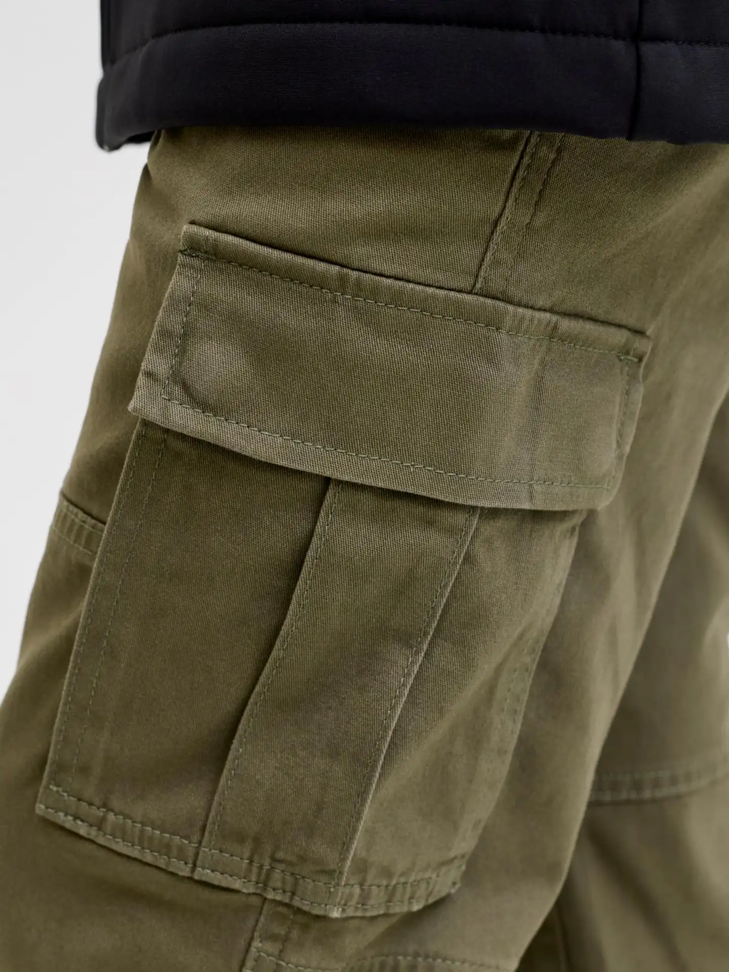 JJ REBEL JUNIOR lasten cargohousut - Olive Night - 8