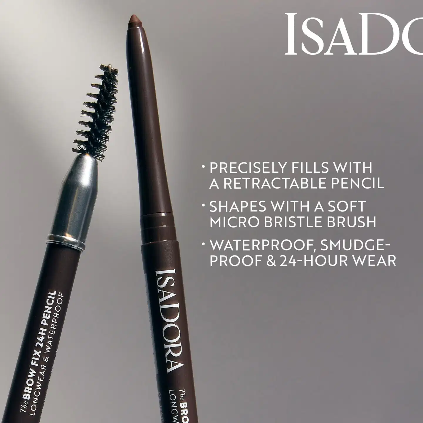 Isadora The Brow Fix 24h Pencil Longwear & Waterproof kulmakynä 03 Medium Brown 0,32 g - 02 Dark Brown - 8