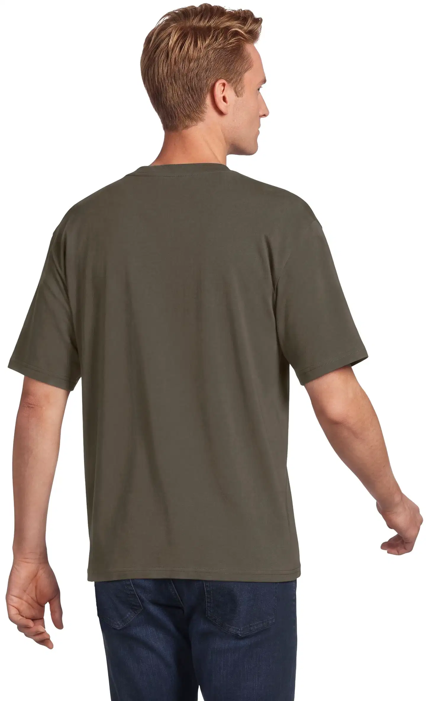 House miesten t-paita o-pääntiellä oversize 195HBNOS24 - Black olive - 3
