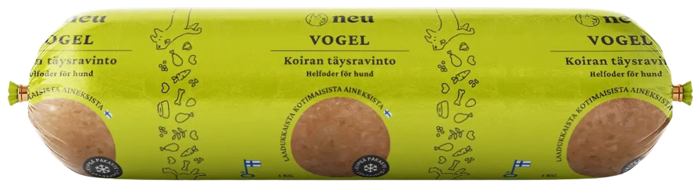 NEUfrau Oy Vogel koiran täysravinto pakaste 1kg