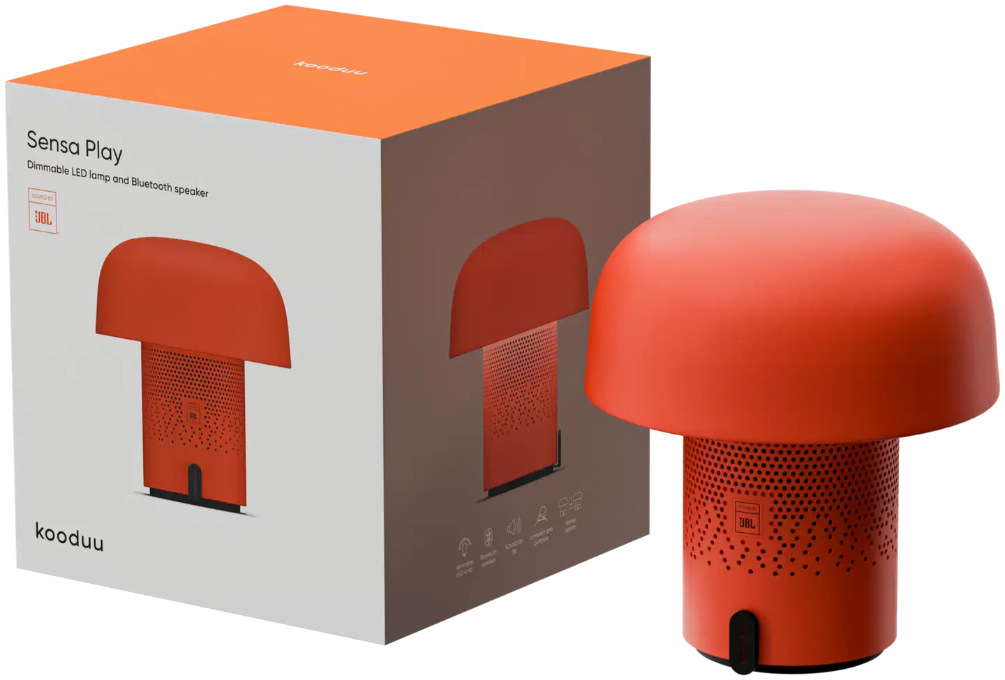 Kooduu Bluetooth kaiutin valolla Sensa Play oranssi - 4