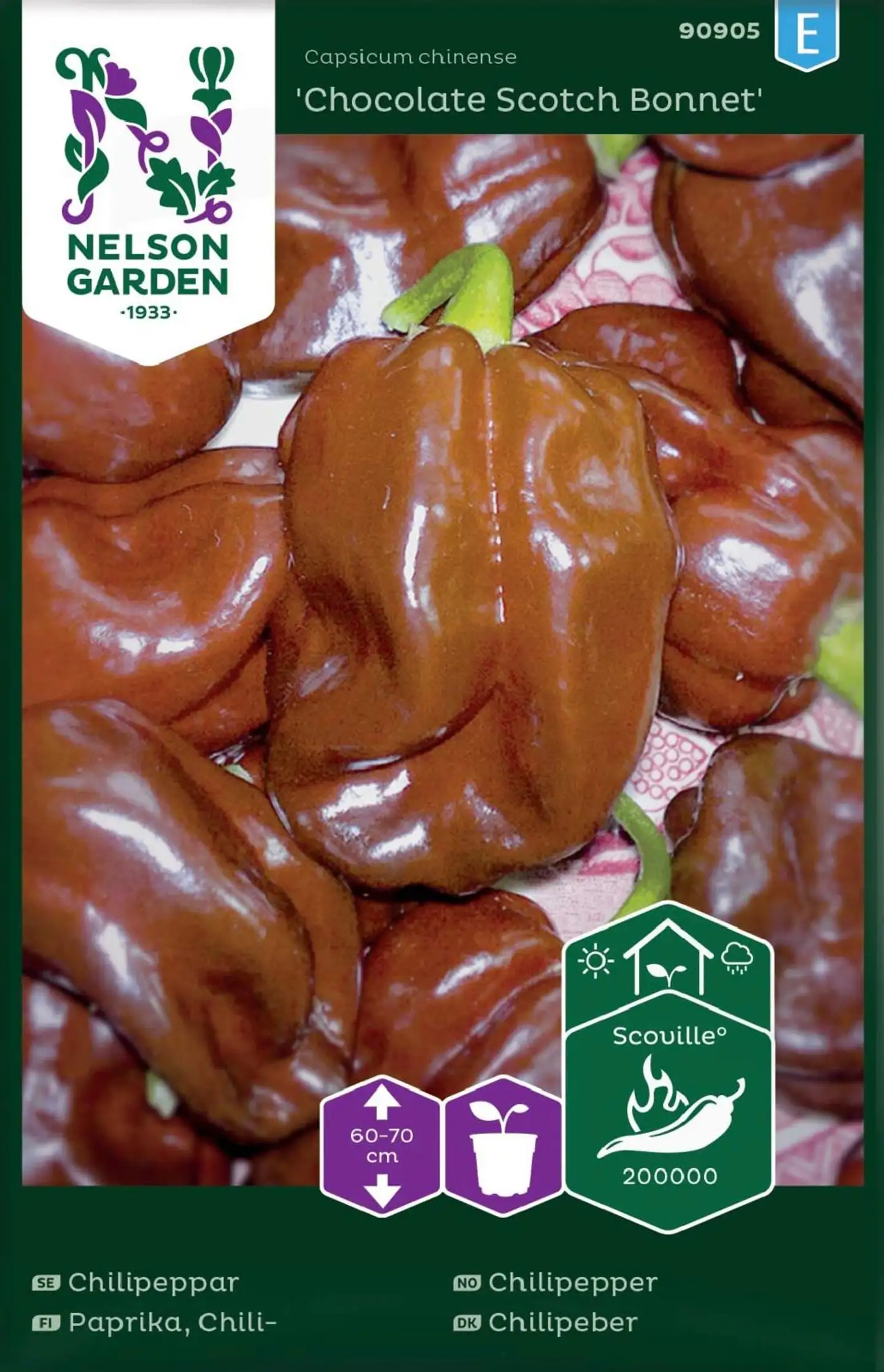 Nelson Garden Siemen Paprika, Chili-, Chocolate Scotch Bonnet