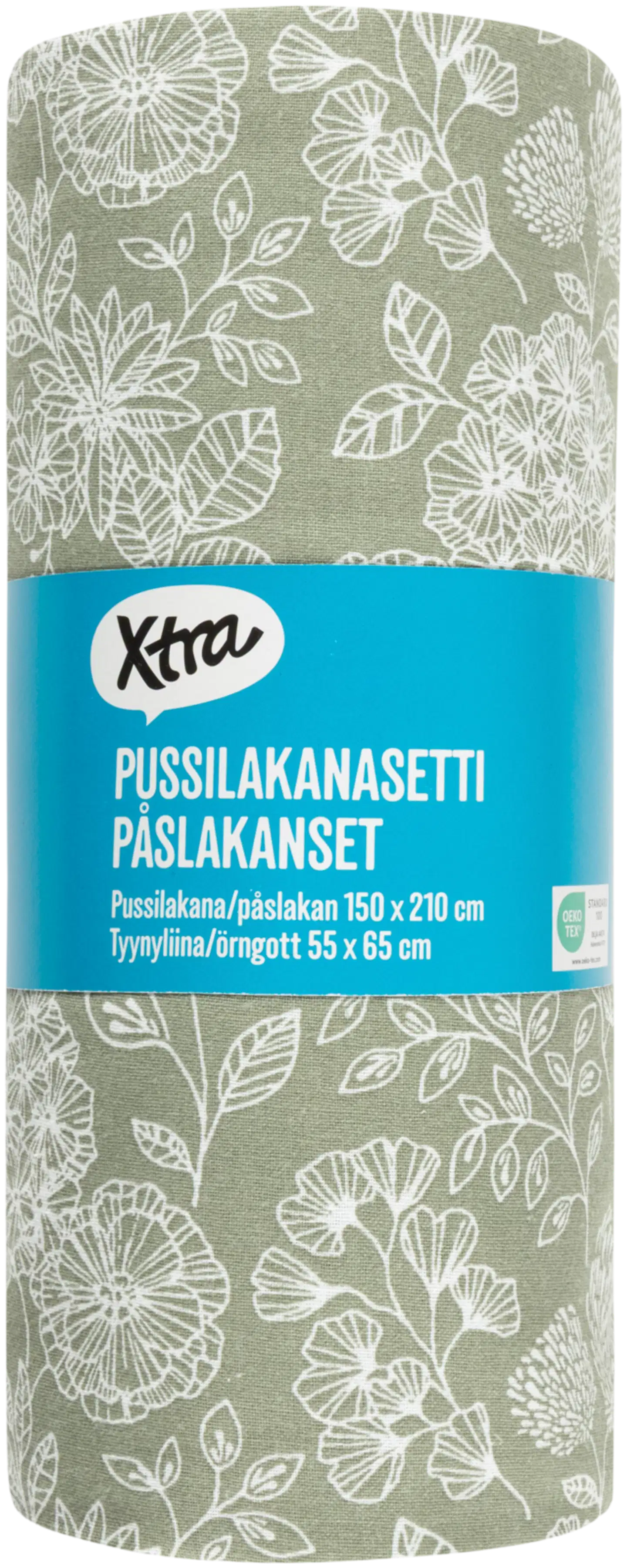 Xtra pussilakanasetti Sienna 150x210 cm vihreä - 3