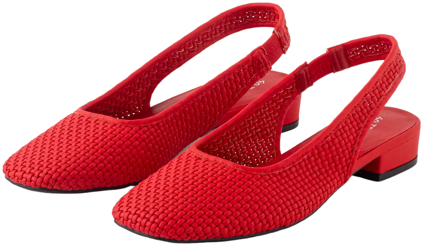 TEX naisten slingback-ballerina I275466 - RED - 1