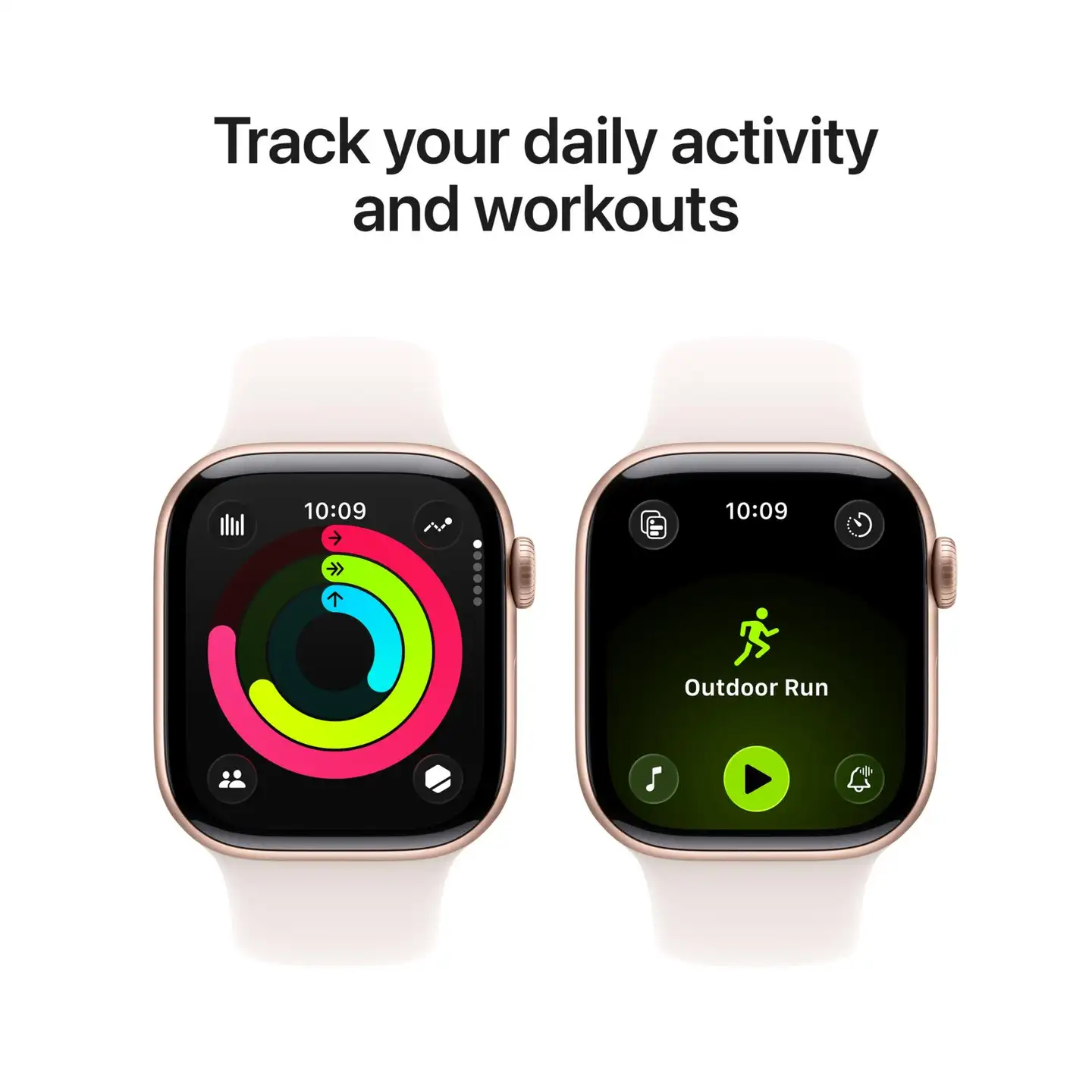 Apple Watch Series 11 GPS 46mm ruusukultainen alumiinikotelo, light blush sport ranneke - M/L - MEV74QN/A - 7