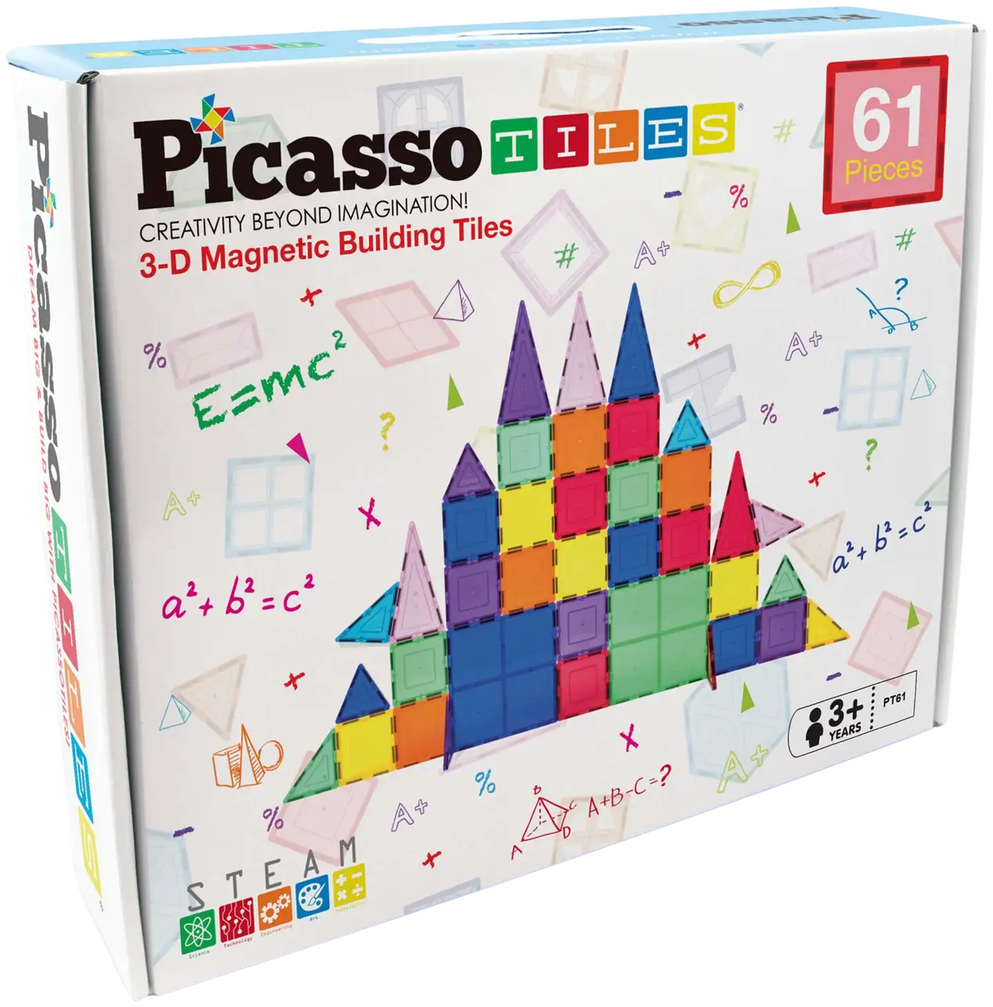 PicassoTiles magneettinen rakennussarja 61 osaa - 1