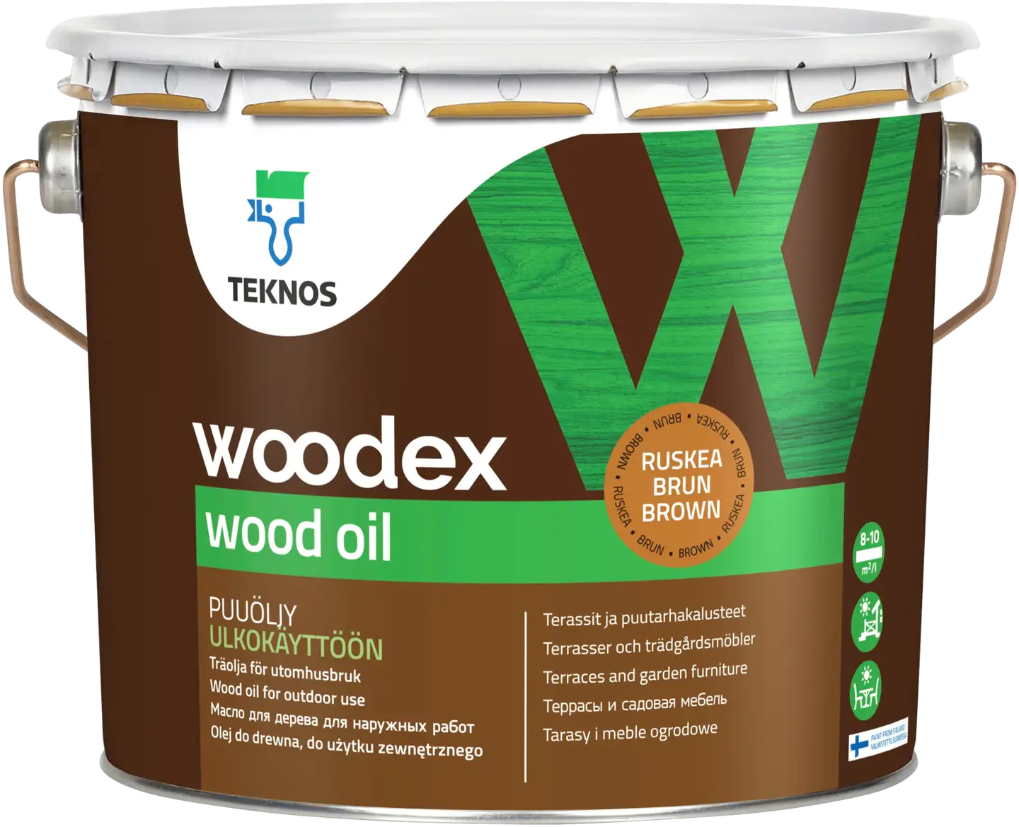 Teknos puuöljy Woodex Wood Oil  2,7 l ruskea