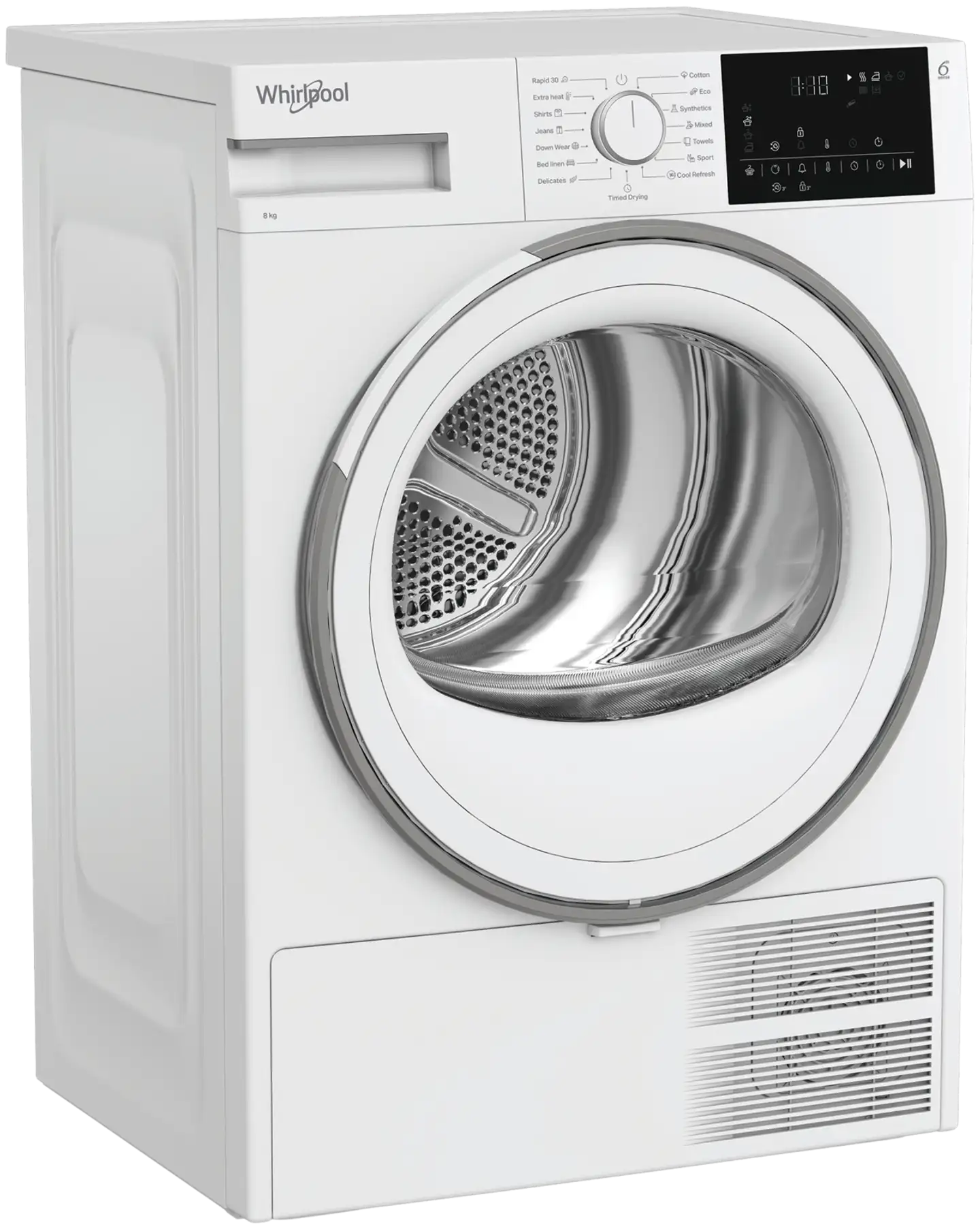 Whirlpool kuivausrumpu D8 6BDWW EE, 60cm, 8kg, valkoinen - 2