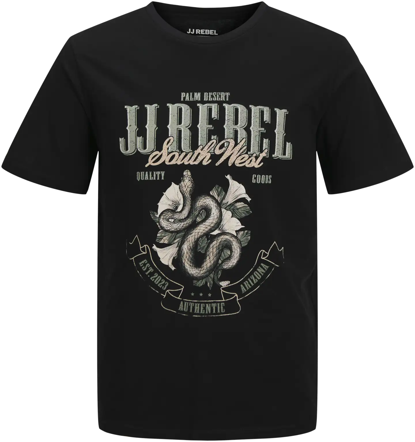 JJ Rebel miesten printti t-paita JREBGARBO - BLACK