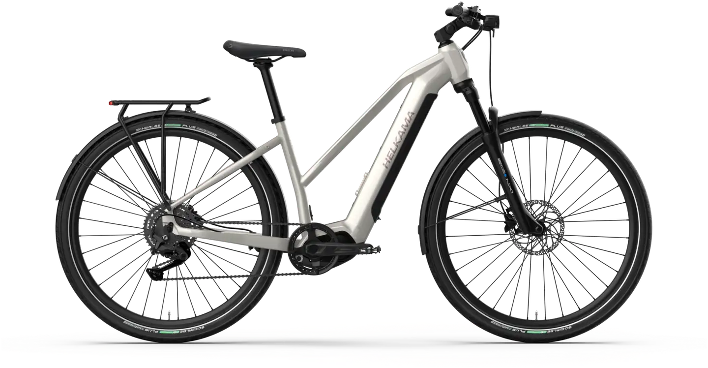 Helkama SX Hybridisähköpyörä 9-vaihdetta runko 17 cm  helmiäisshampanja - 1