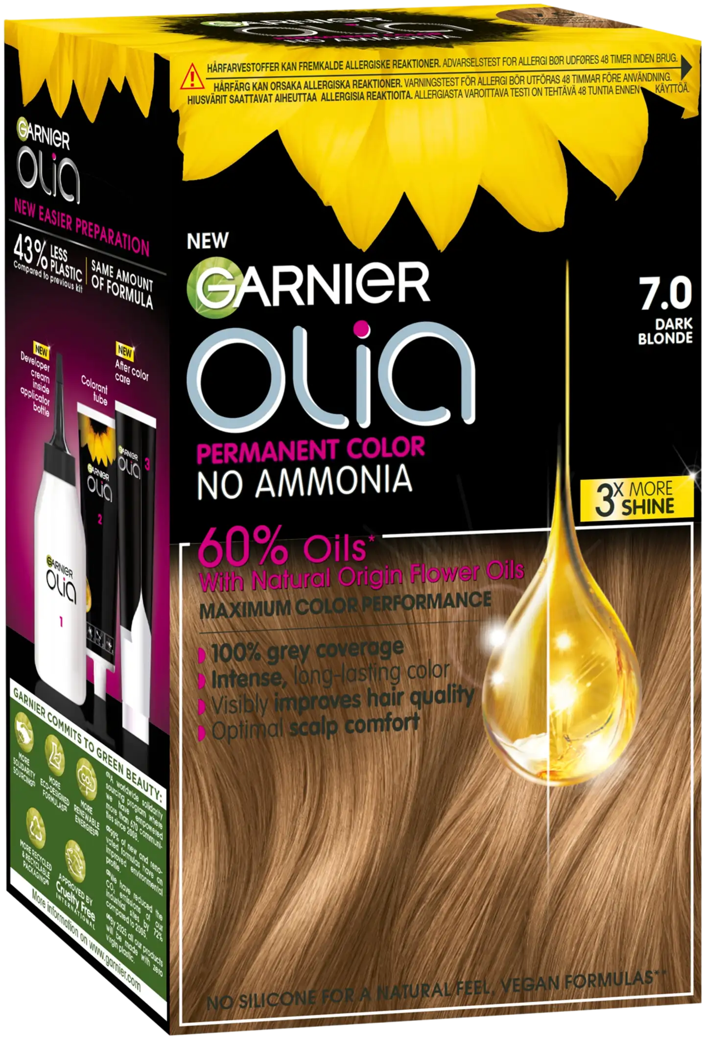 Garnier Olia 7.0 Dark Blonde kestoväri 174ml - 2