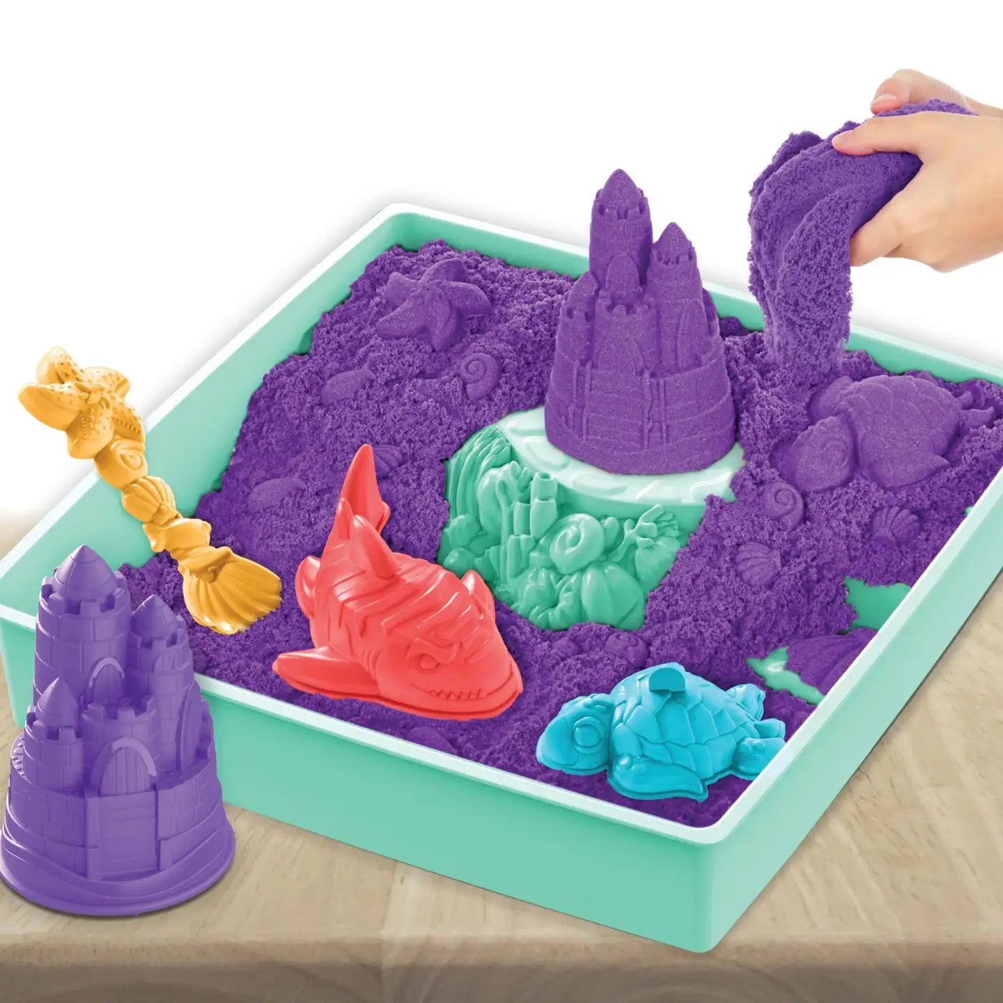 Kinetic Sand hiekkalaatikkosetti violetti - 7