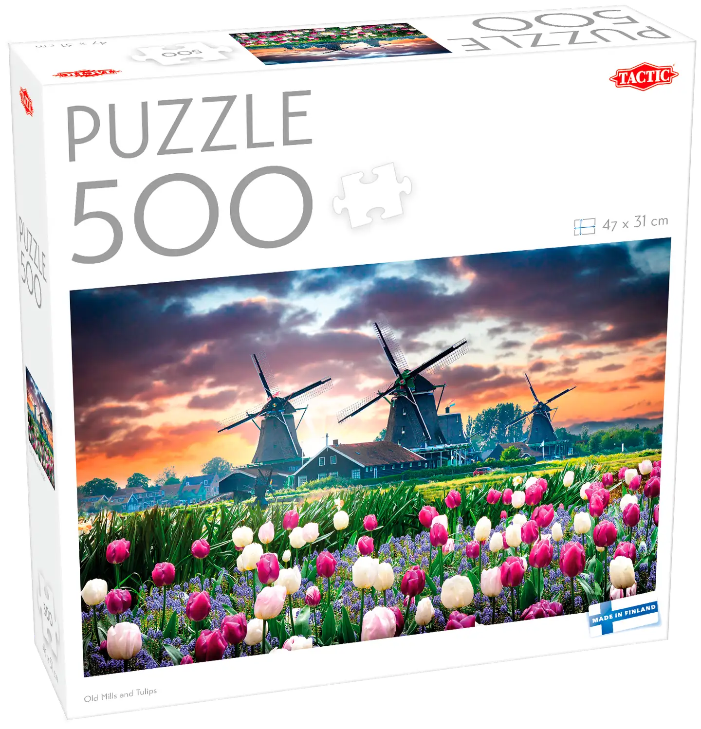 Tactic palapeli Old Mills and Tulips 500 palaa