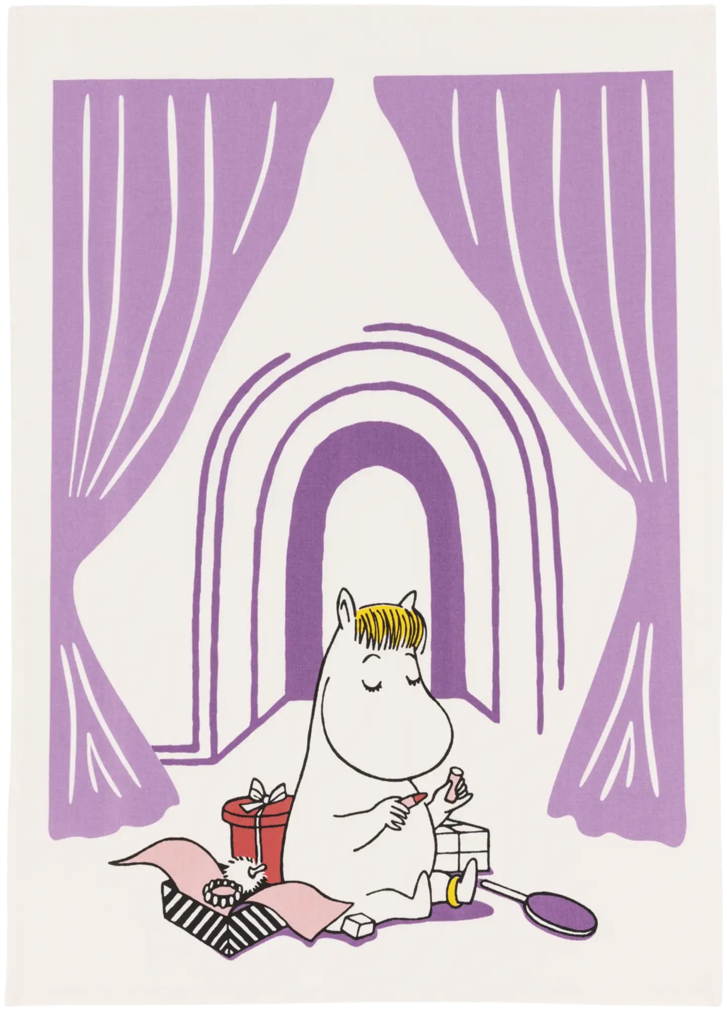 Moomin Arabia keittiöpyyhe 50x70 Niiskuneiti GOTS