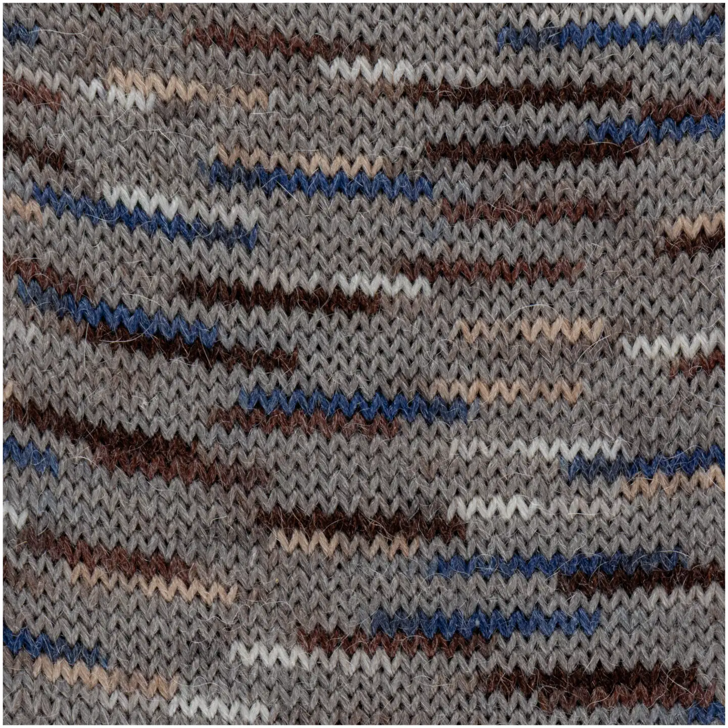 House sukkalanka Alpakka 100g CNE-1520 brown/blue/beige stripes - 2