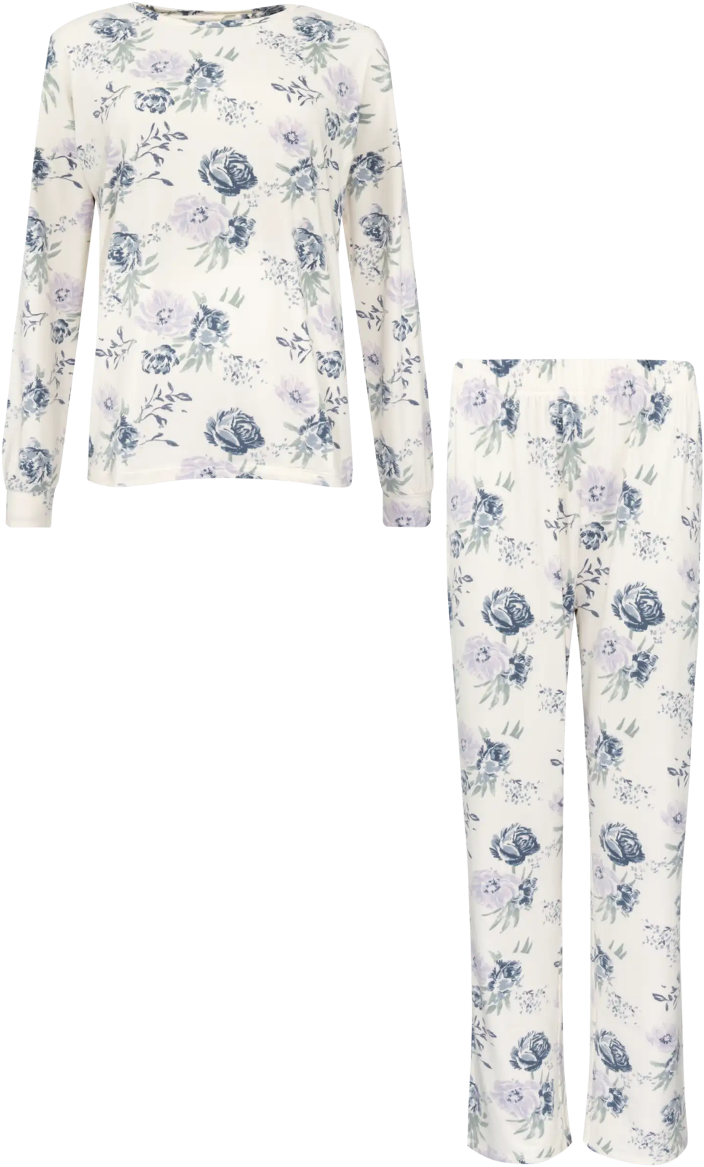 TEX naisten pyjama I997293 - ECRU 2 - 1