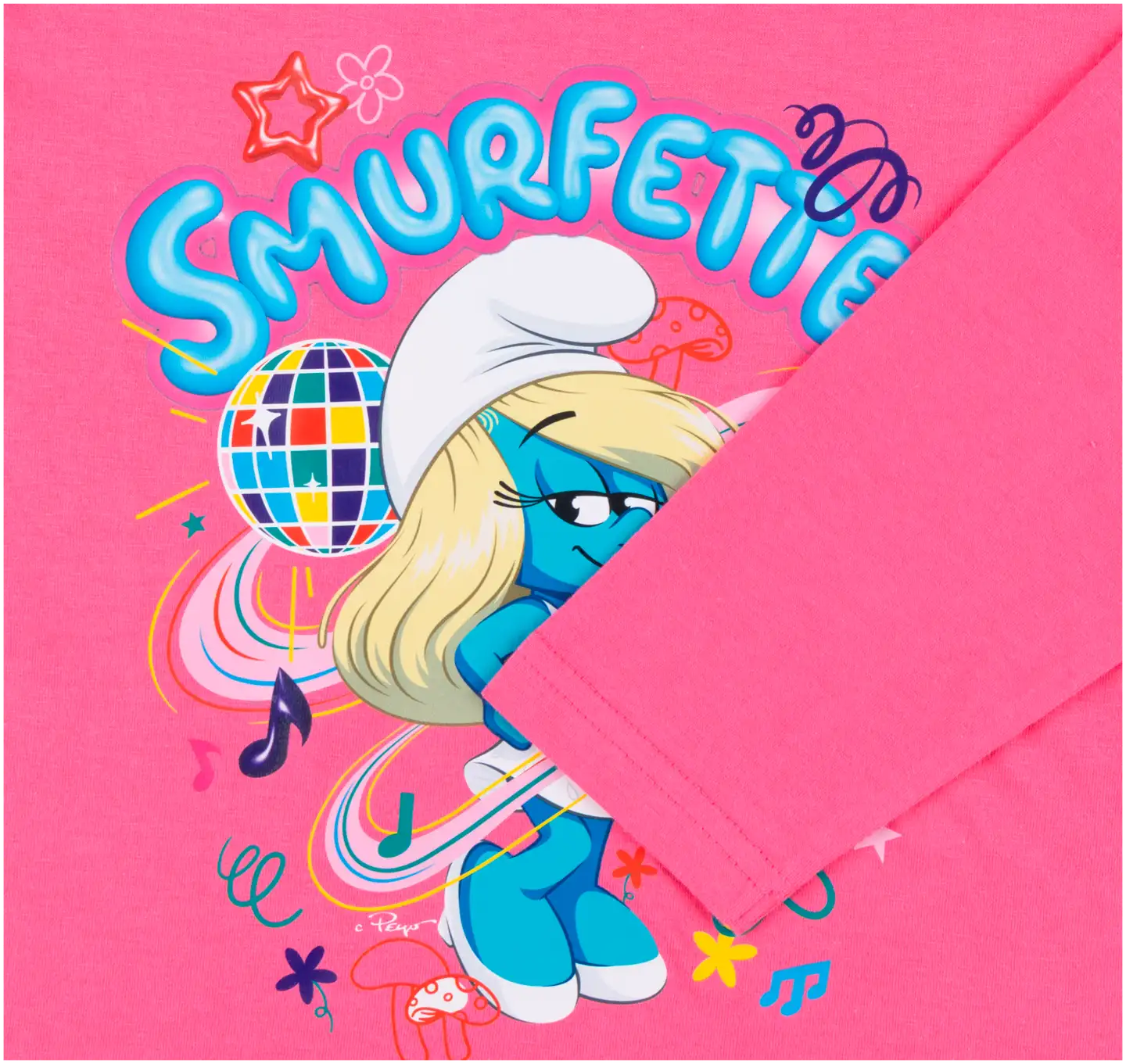 Smurffit lasten pitkähihainen trikoopaita - punainen (fuksia) - 3