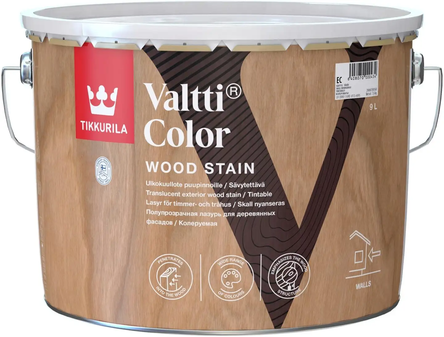 Tikkurila kuullote Valtti Color 9 l EC sävytettävä himmeä