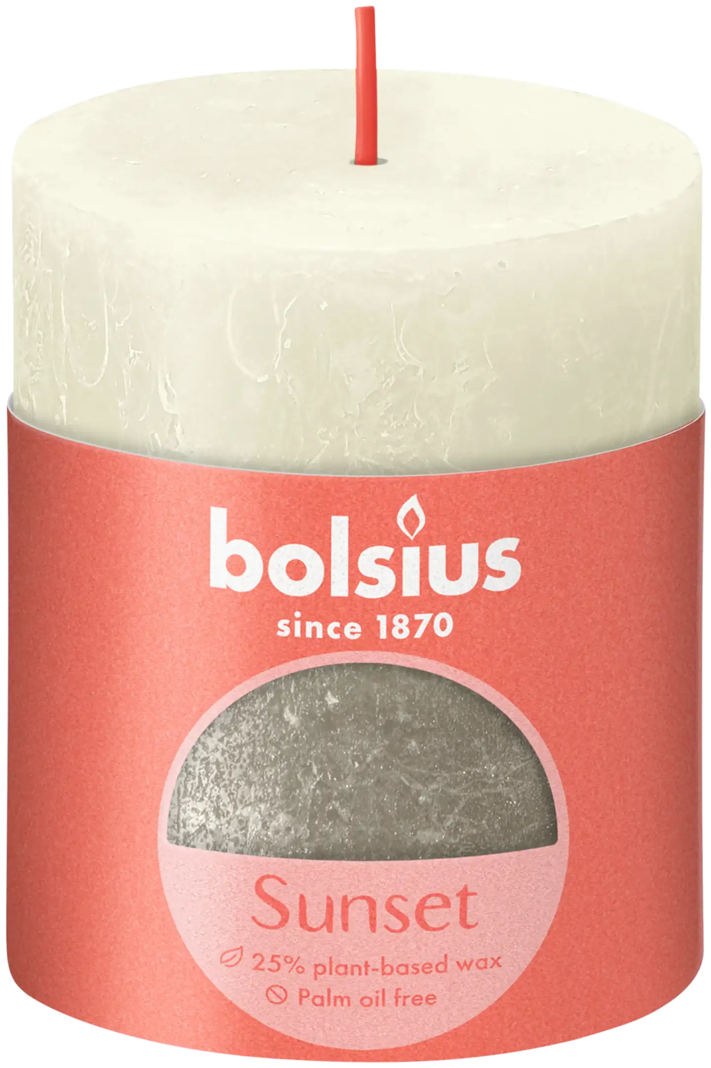 Bolsius – rustiikkinen pöytäkynttilä 'Special Rustic' – norsunluu/samppanja – 8 cm