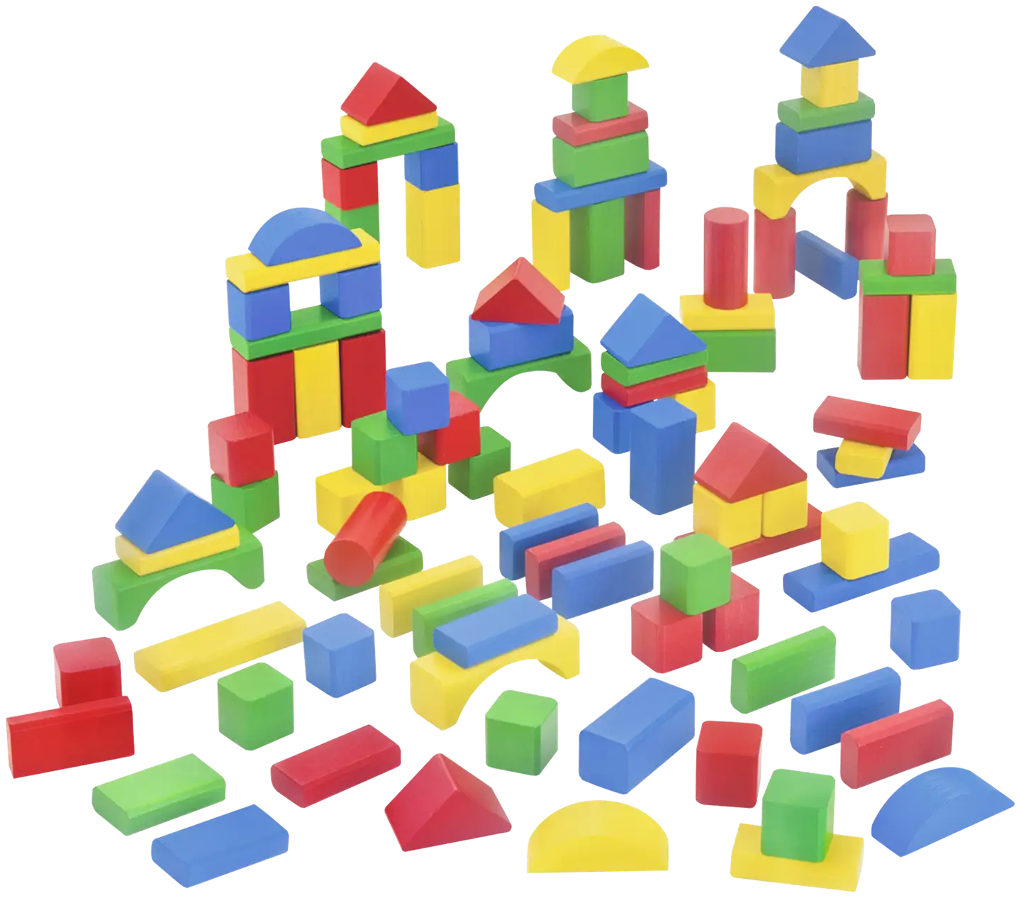 Heros rakennussarja Blocks Värikkäät puiset palikat 100 osaa - 3