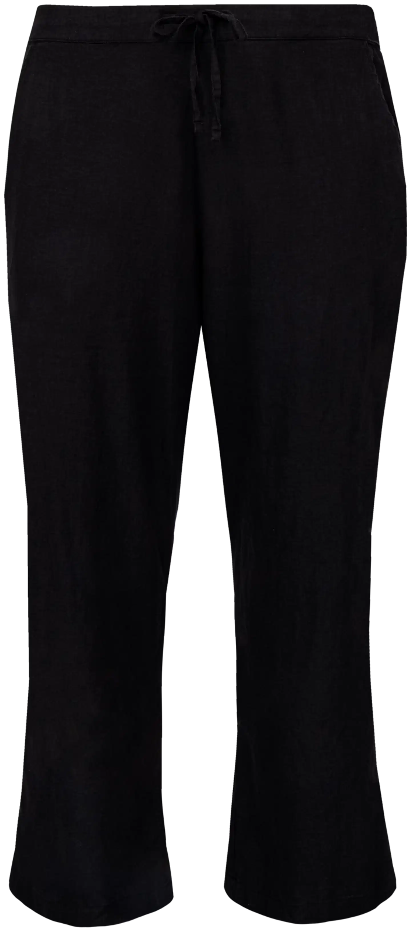 House naisten pellavasekoitehousut 222HP16332, D-mitoitus - Black linen - 1