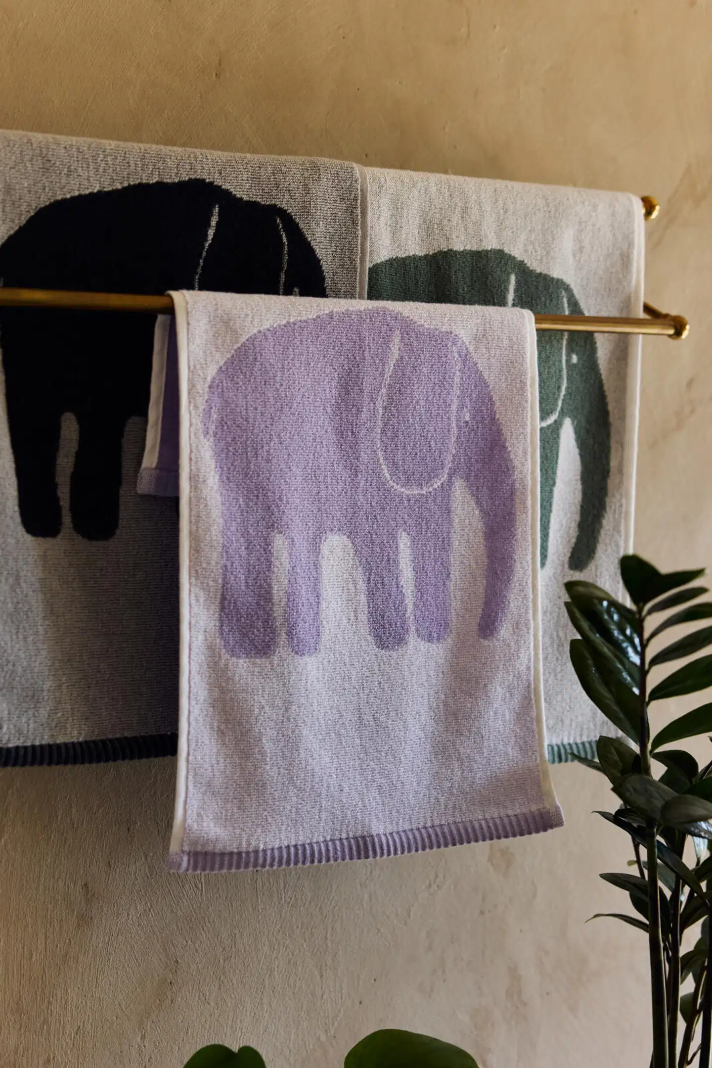 Finlayson käsipyyhe Yksi elefantti 30x50 vaalea liila - 2