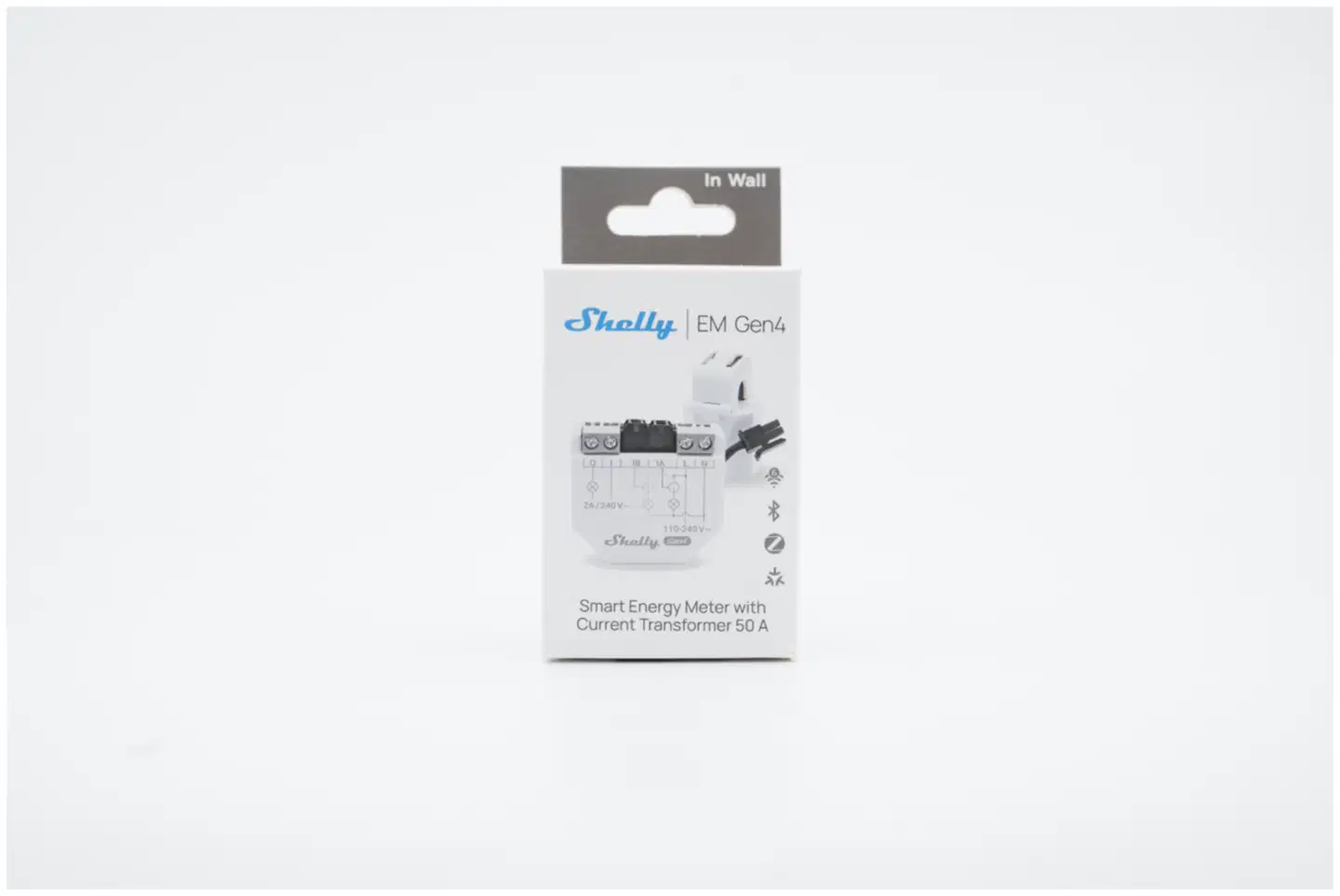 Shelly EM Gen4 - WiFi- ja Zigbee 1-vaiheinen energiamittari, 50 A - 5
