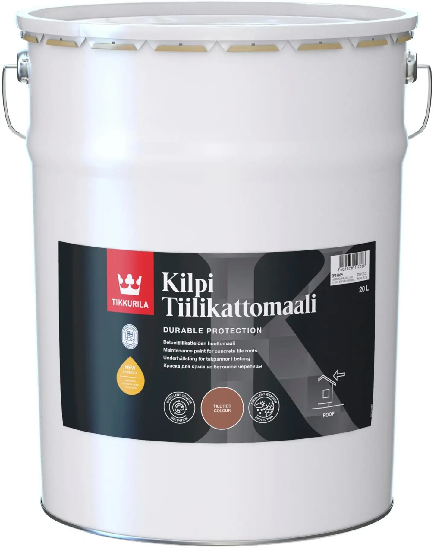 Tikkurila tiilikattomaali Kilpi 20 l tiilenpunainen puolihimmeä