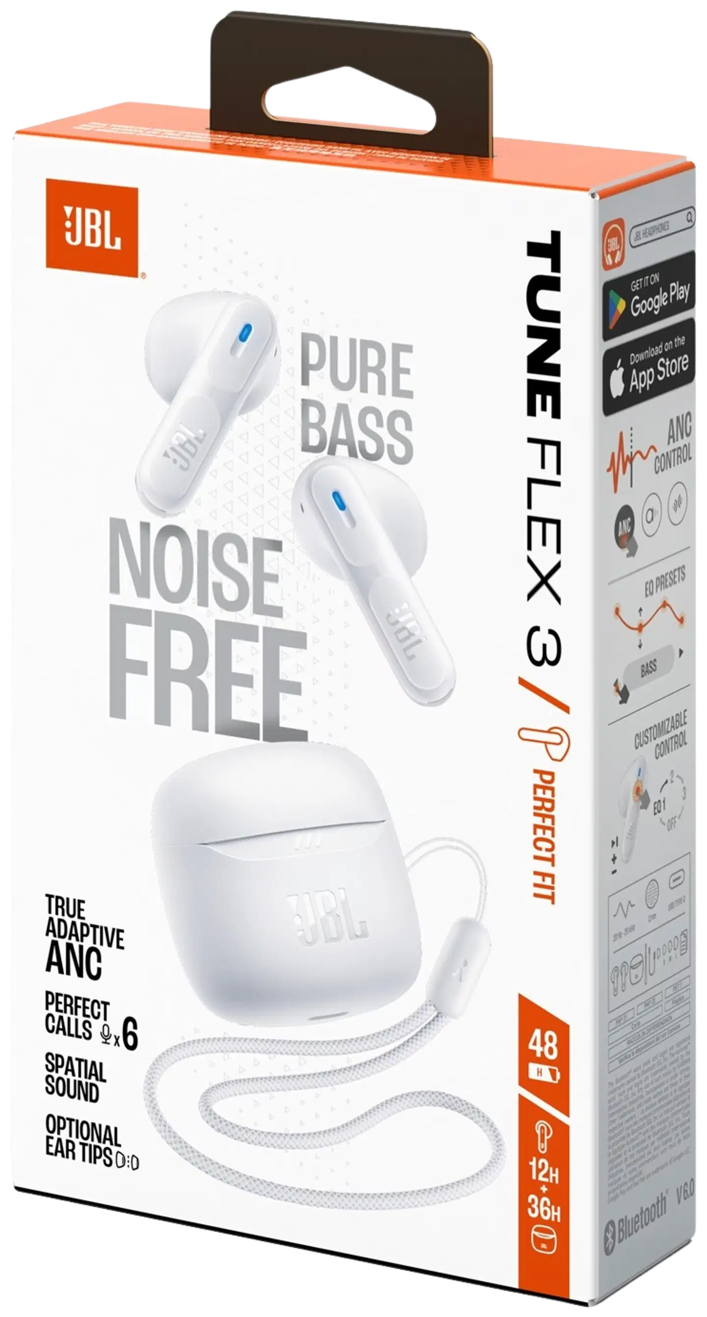 JBL langattomat vastamelunappikuulokkeet Tune Flex 3, valkoinen - 10