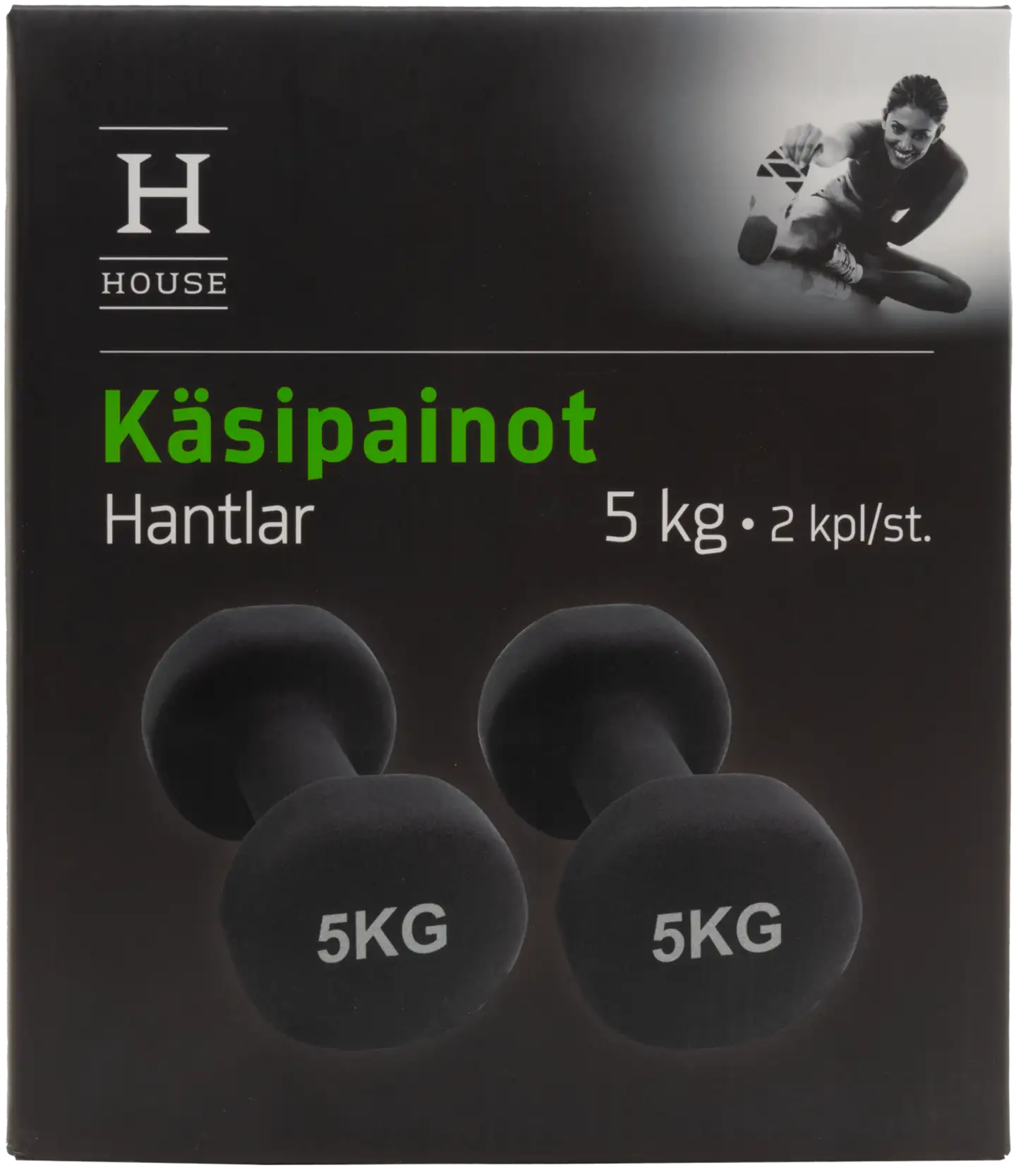 House käsipainot neopreeni 2 x 5kg - 1