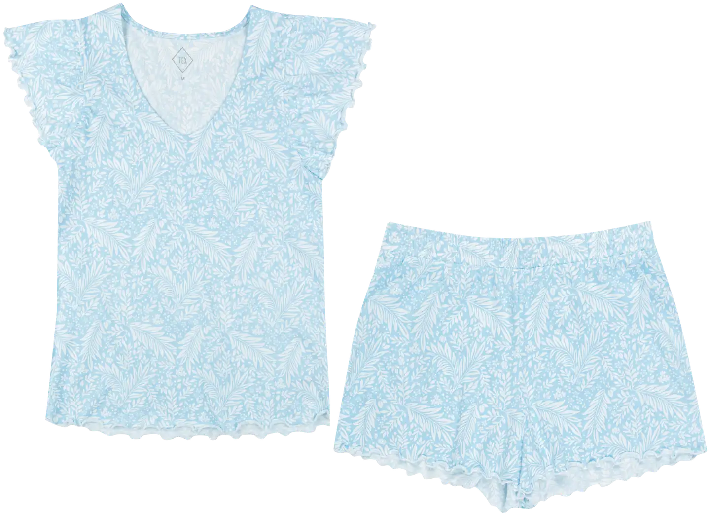 TEX naisten shortsipyjama I982698 - BLUE 3 - 1
