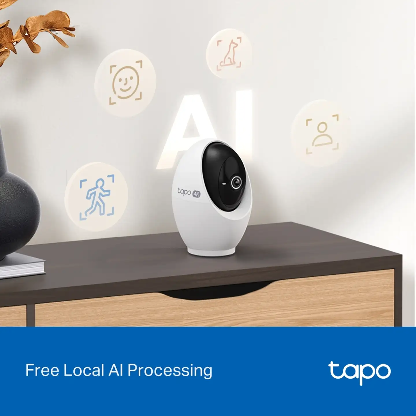 TP-Link Tapo C260 PAN/TILT AI -valvontakamera sisäkäyttöön - 9
