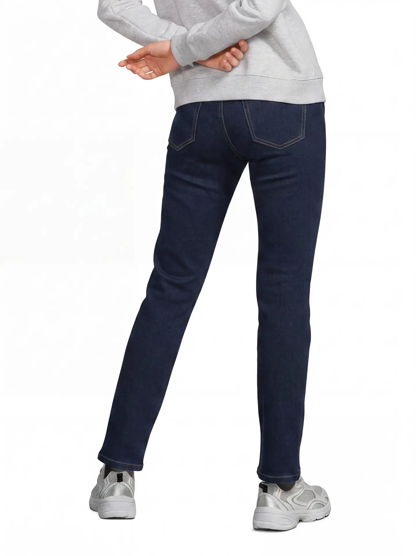 House naisten farkut Straight Fit - DARK BLUE WASHED - 3