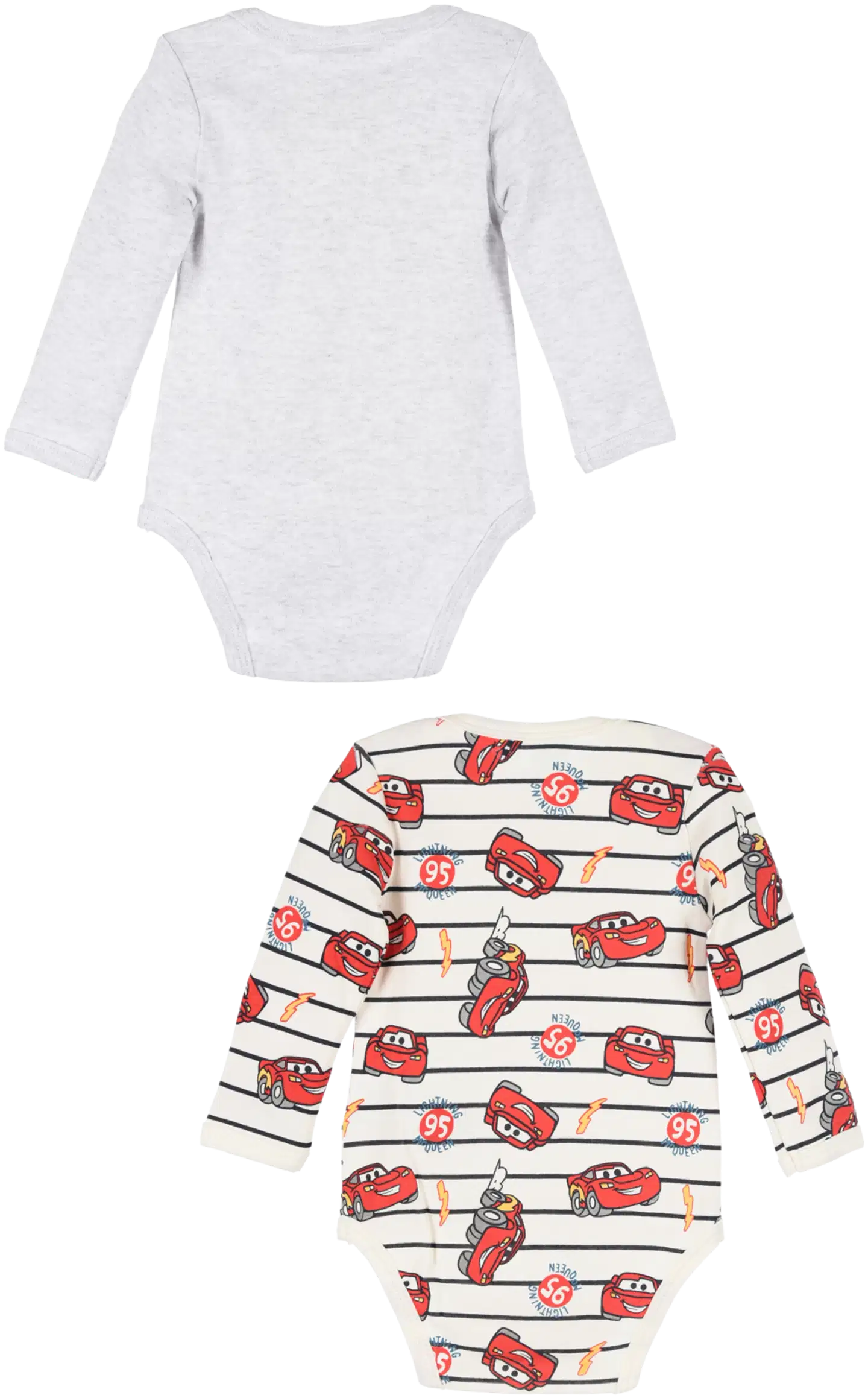 Disney vauvojen body 2-pack Autot ZH03018 - Harmaa/Valkoinen - 2