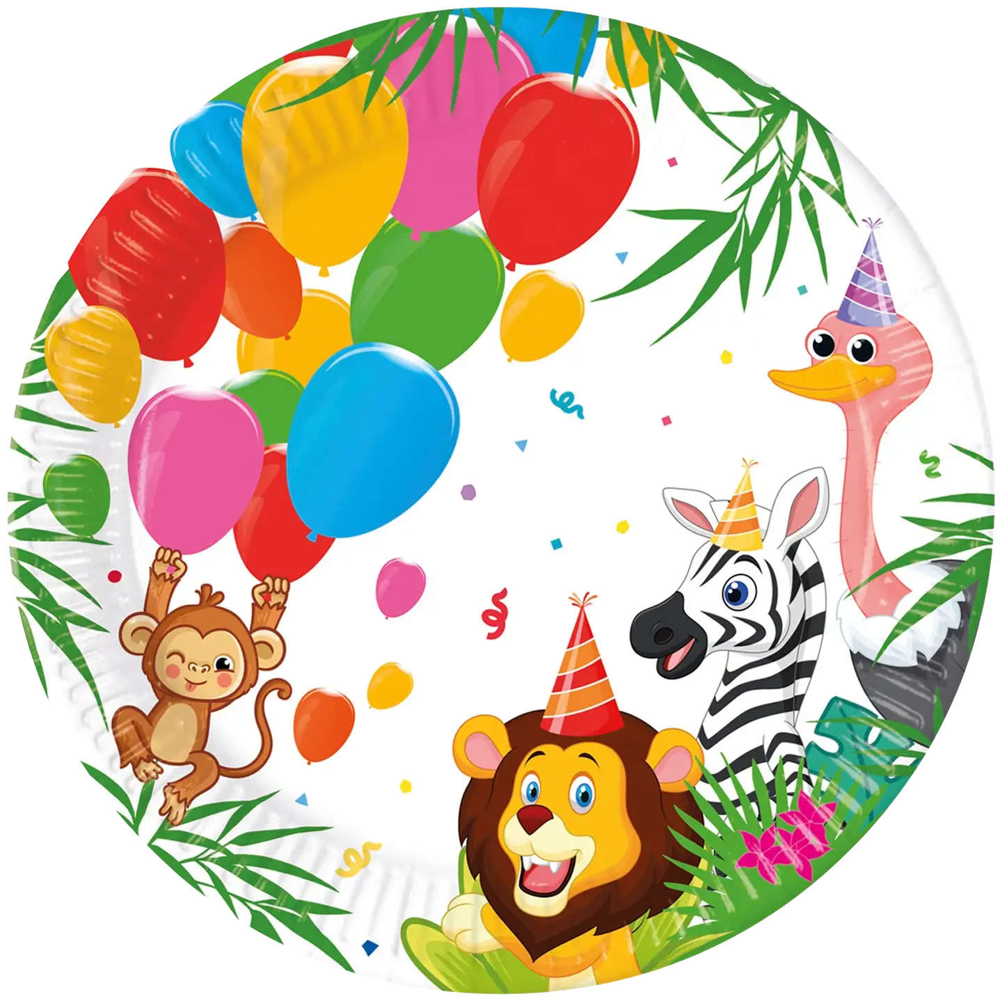 Jungle Balloons FSC paperilautaset Next Generation Large 23cm