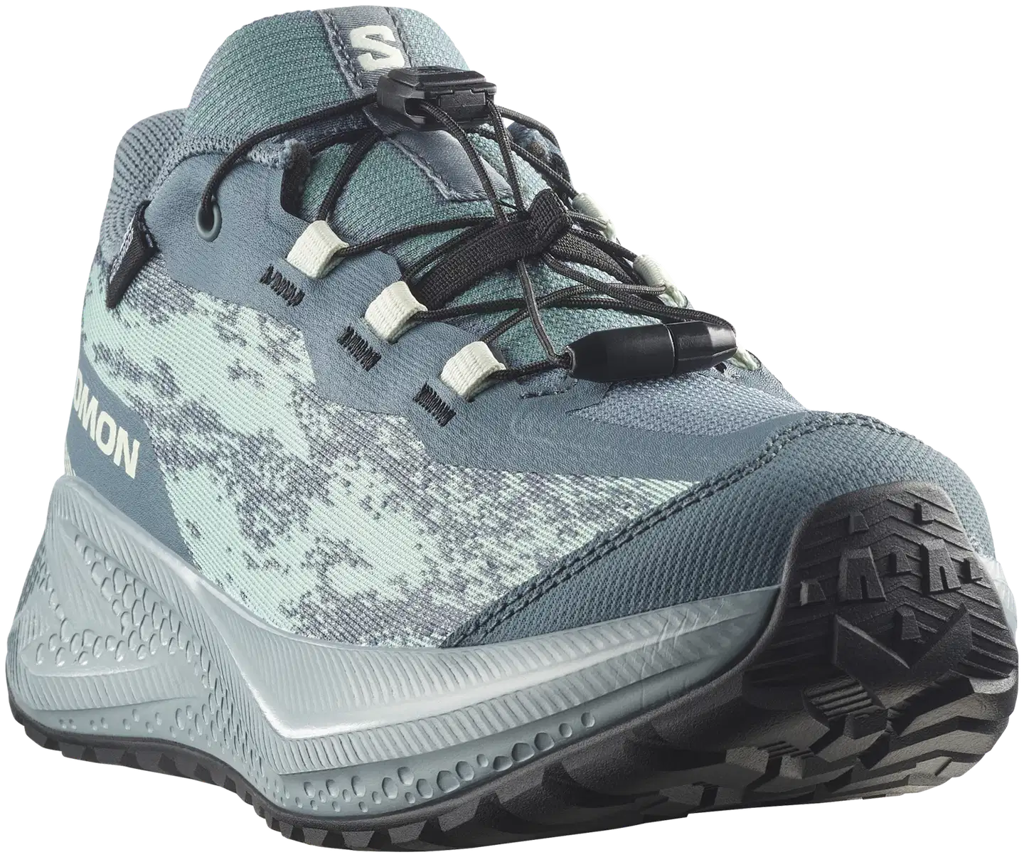 Salomon Aero gravel waterproof junior, vedenpitävä juoksukenkä - Stormy Weather/Lichen/Clearly - 2