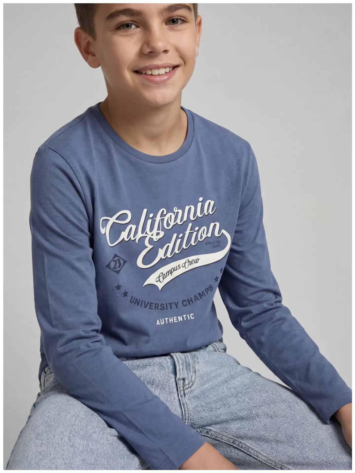 JJ REBEL JUNIOR lasten trikoopaita - Vintage Indigo - 6